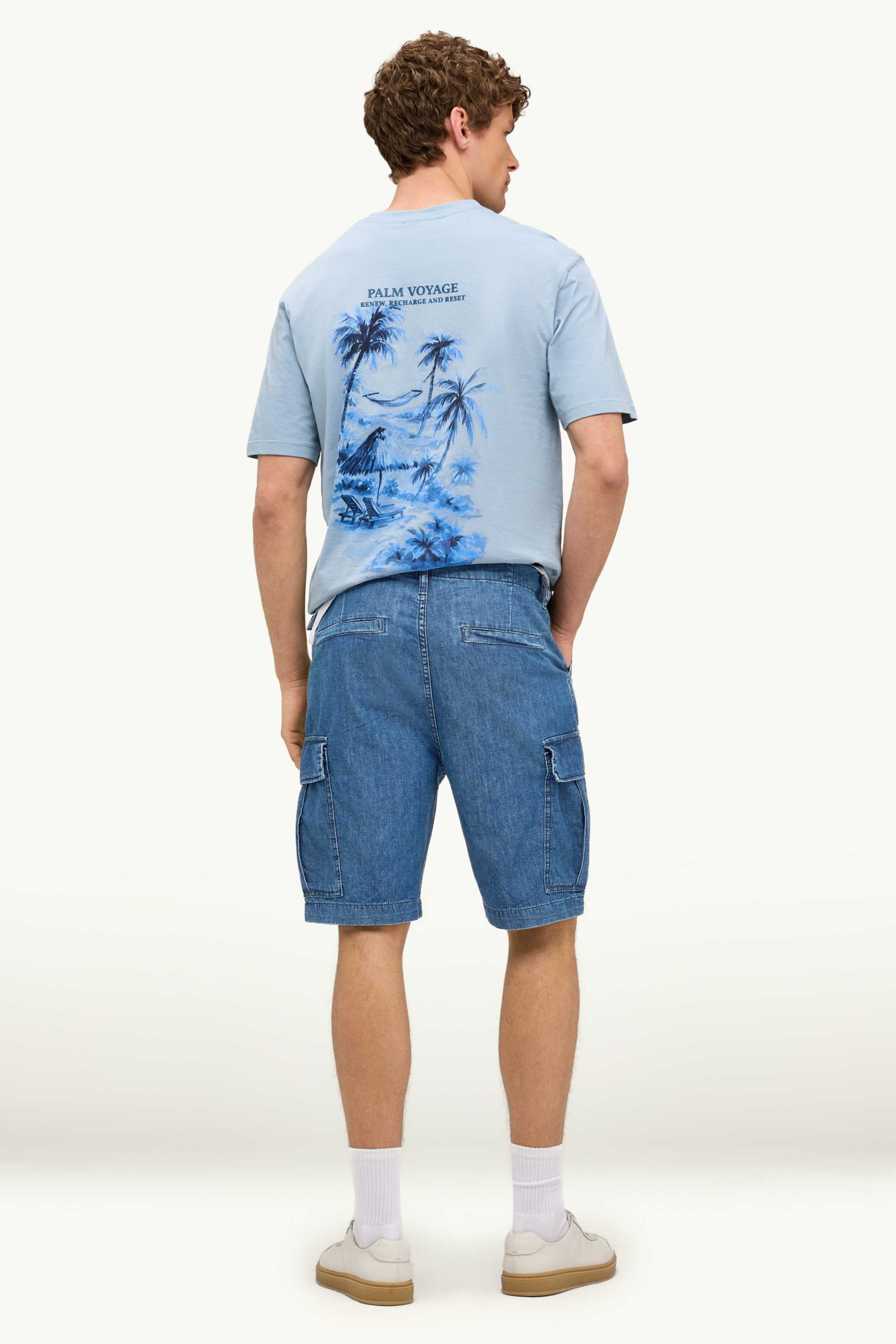 Denim cargo shorts blue