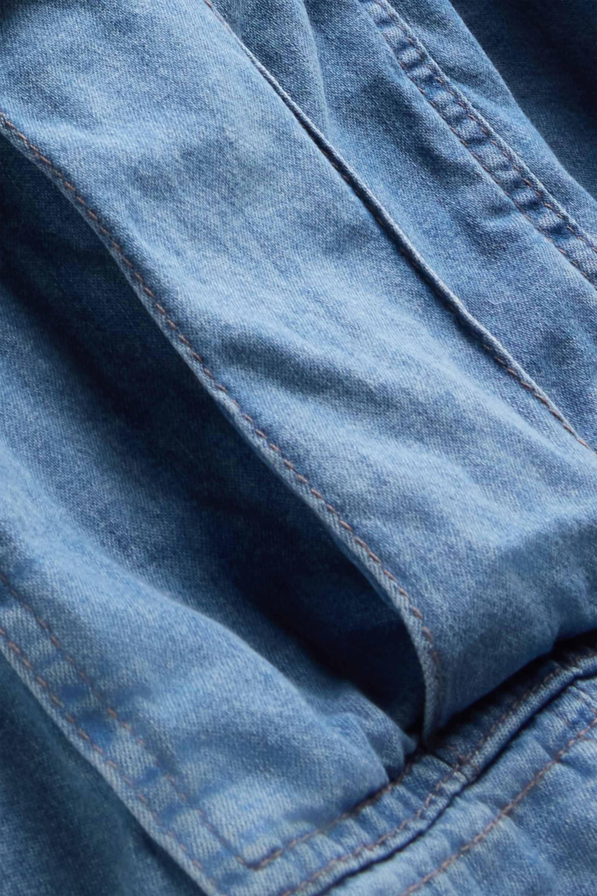 Denim cargo shorts light blue