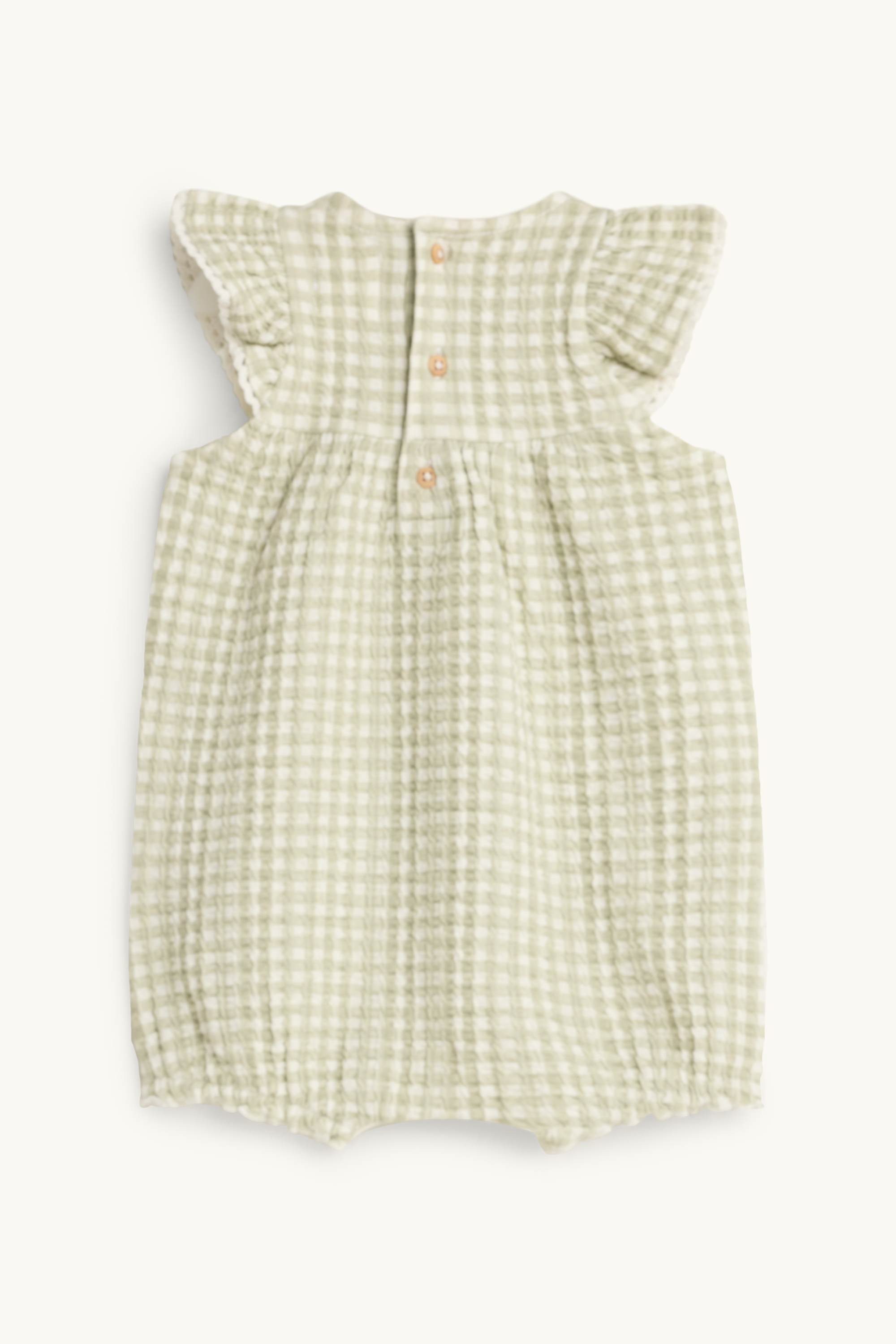 Lemon - baby jumpsuit - check green