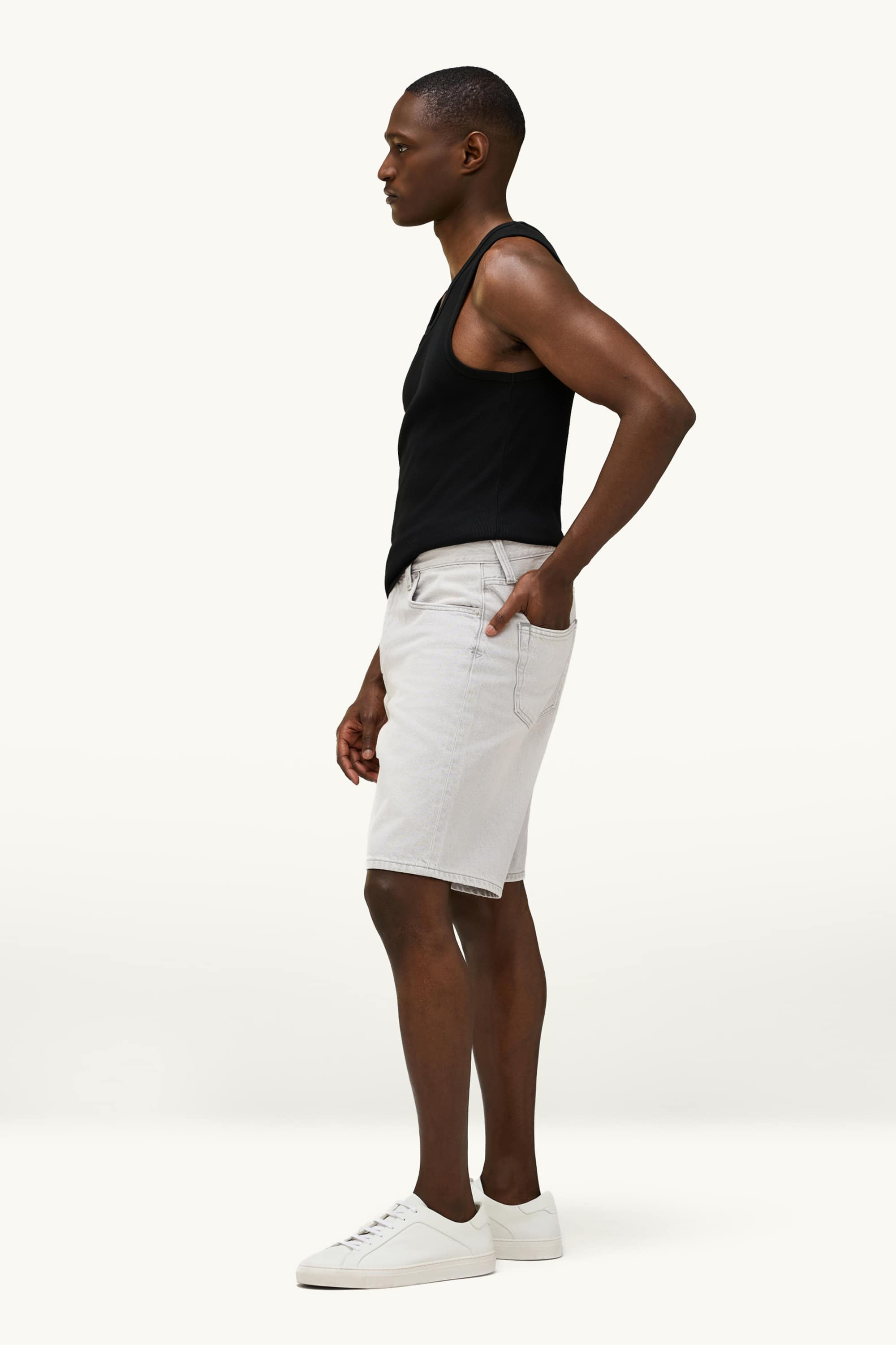 Denim shorts denim-light gray