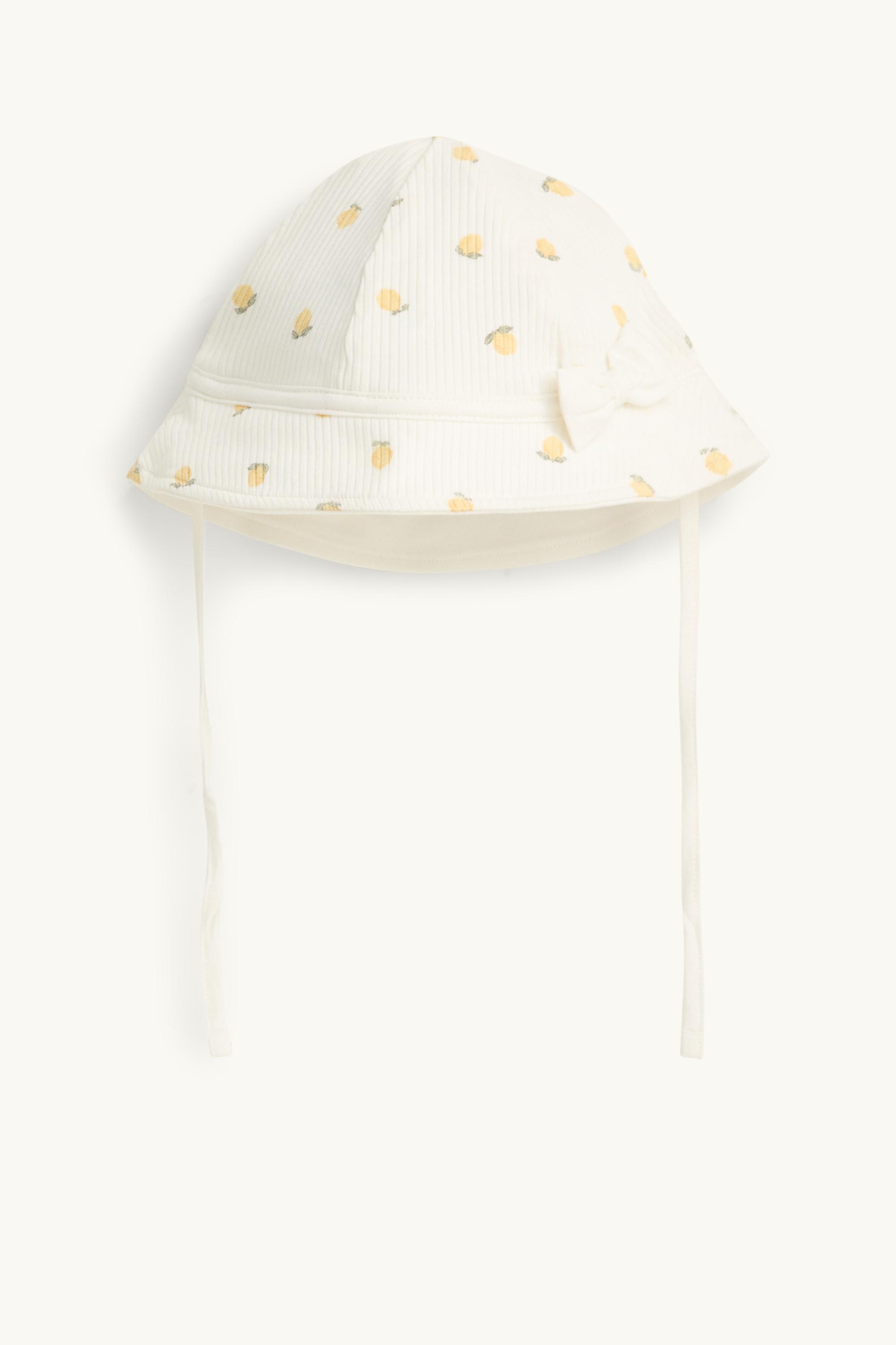 Lemon - newborn outfit - 3 piece white / yellow