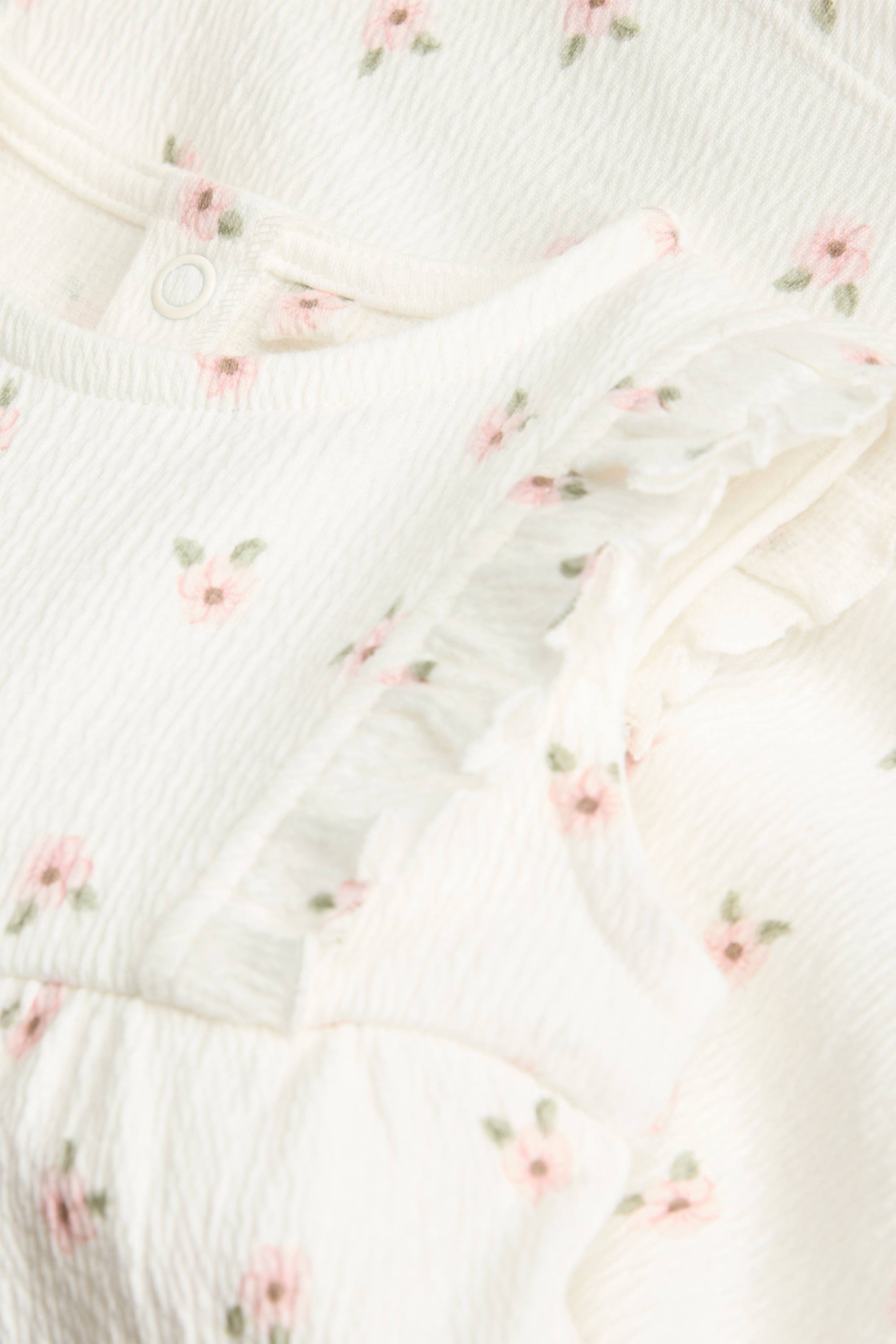 Floral - baby dress white