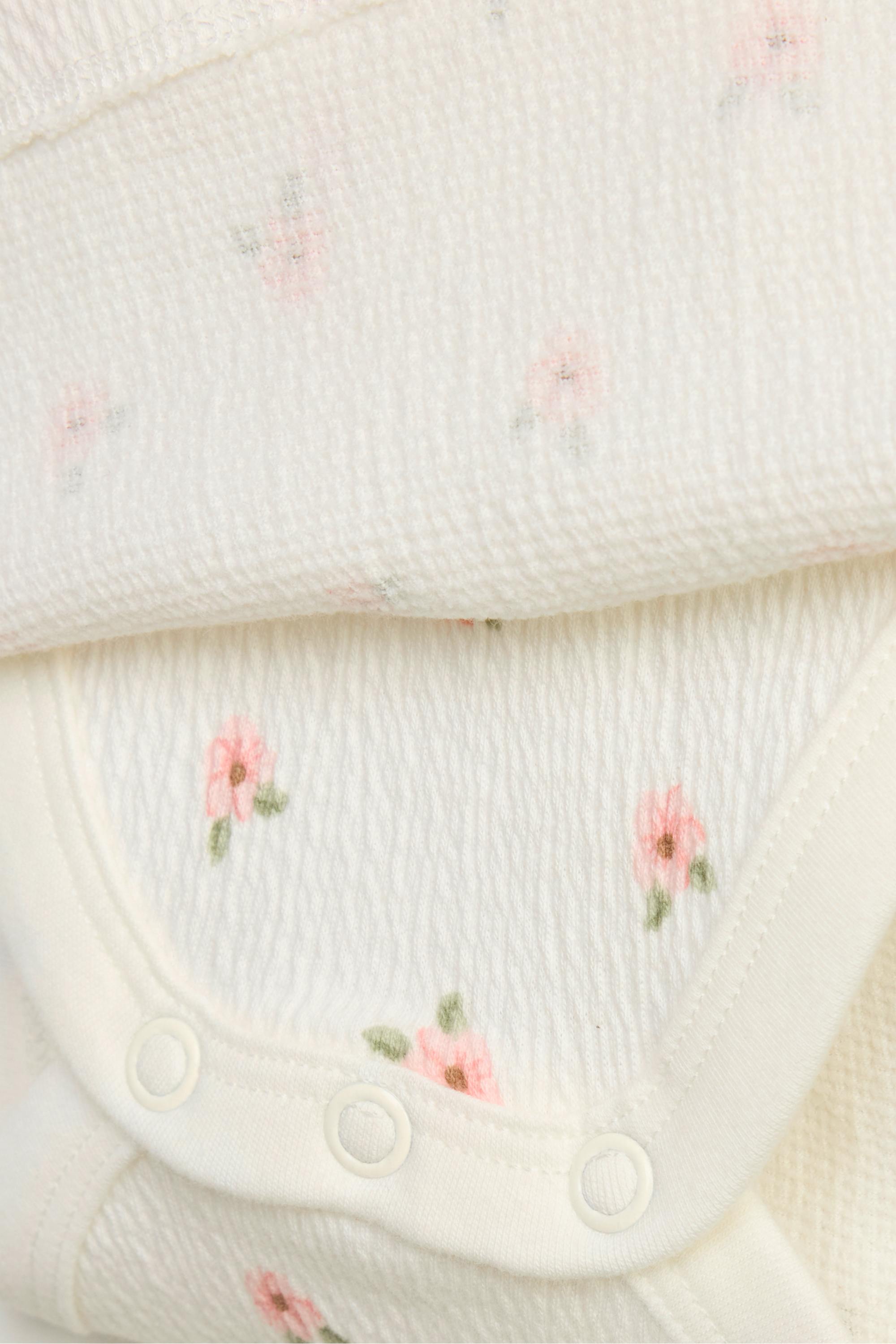 Floral - baby dress white