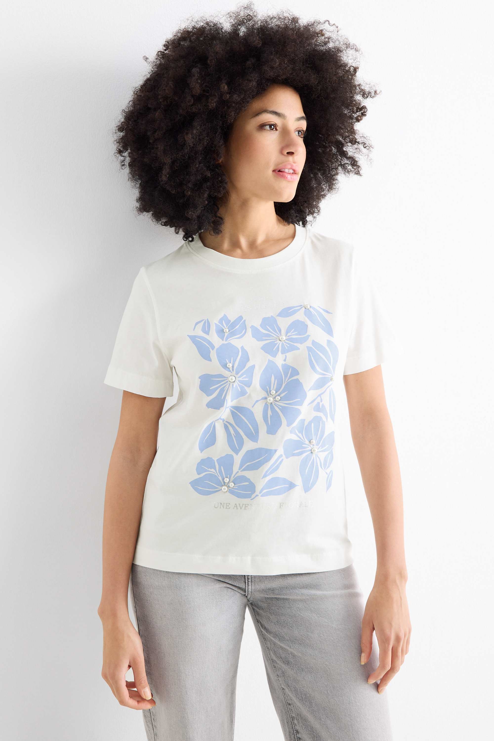 T-shirt - regular fit - shiny white