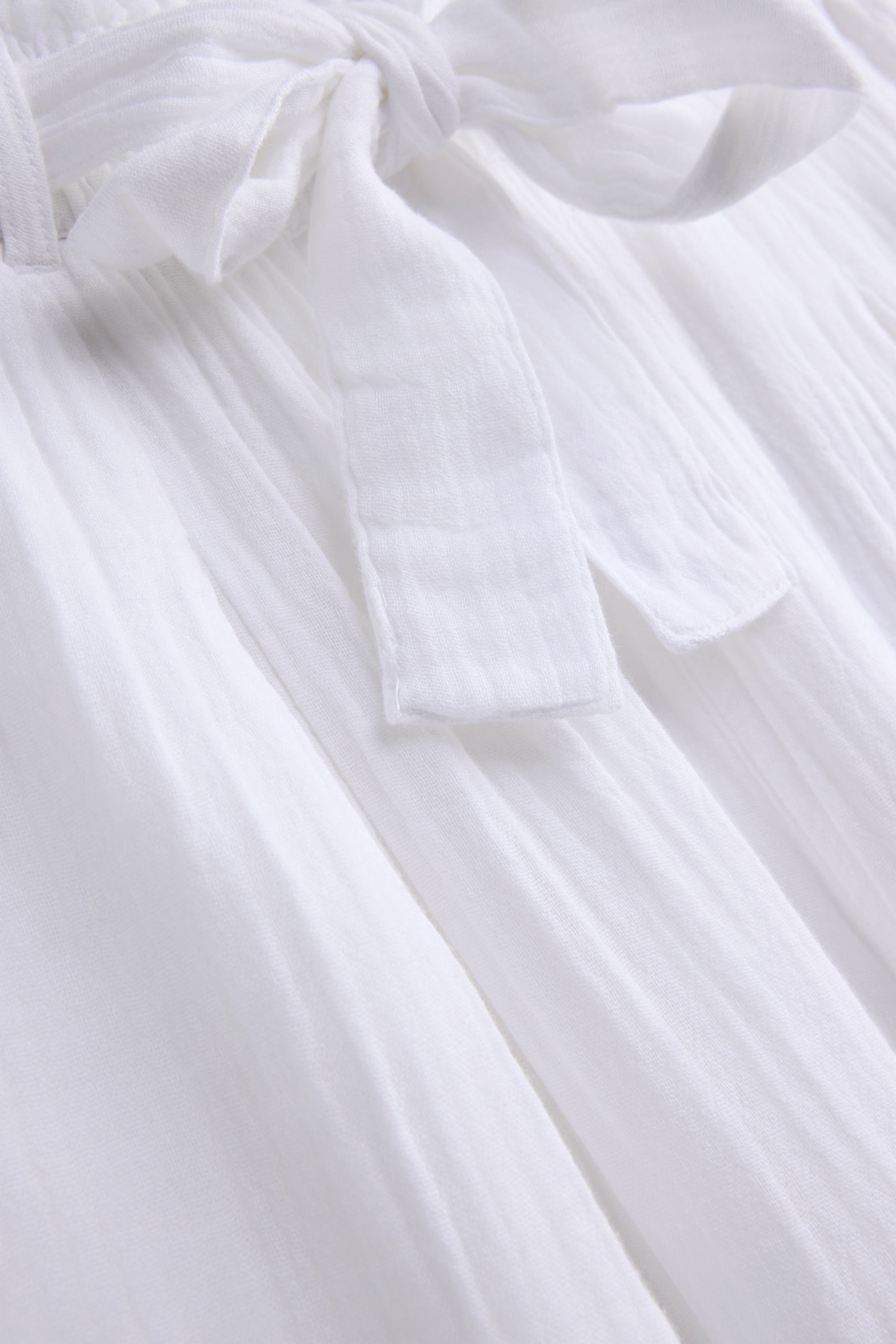 Cropped cloth trousers - high waist - wide leg white