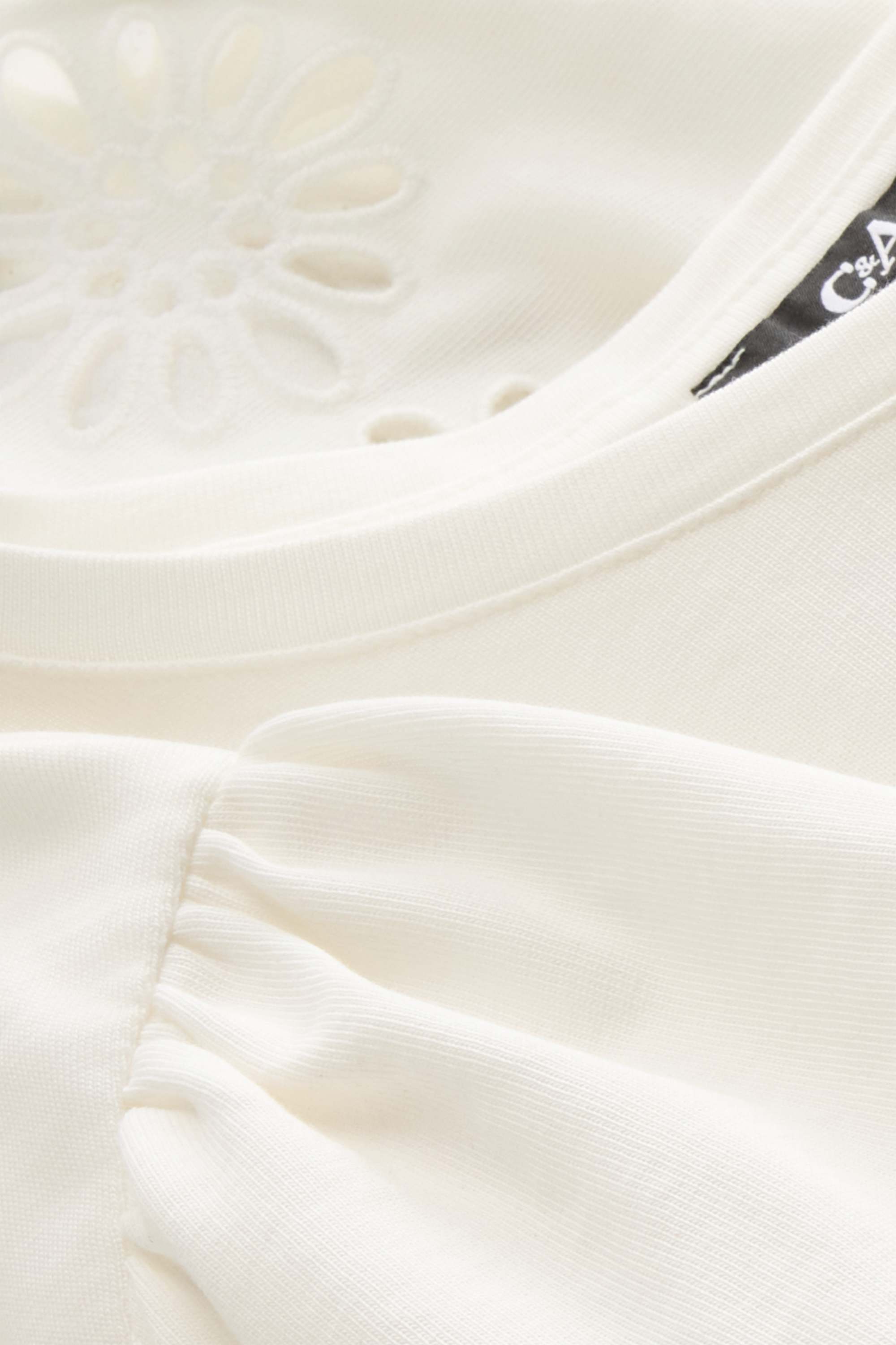 T-shirt - regular fit - broderie anglaise white