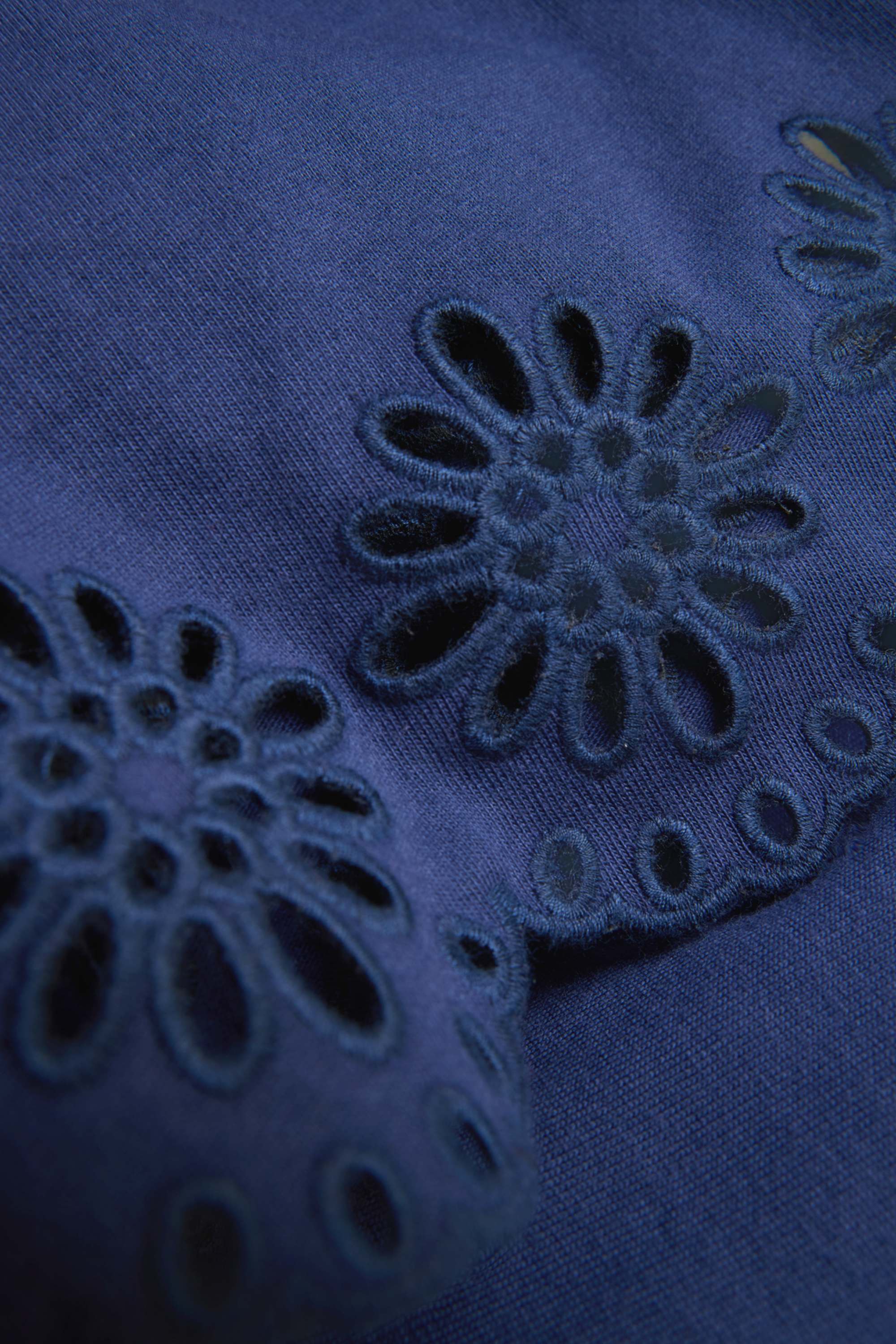 T-shirt - regular fit - broderie anglaise blue