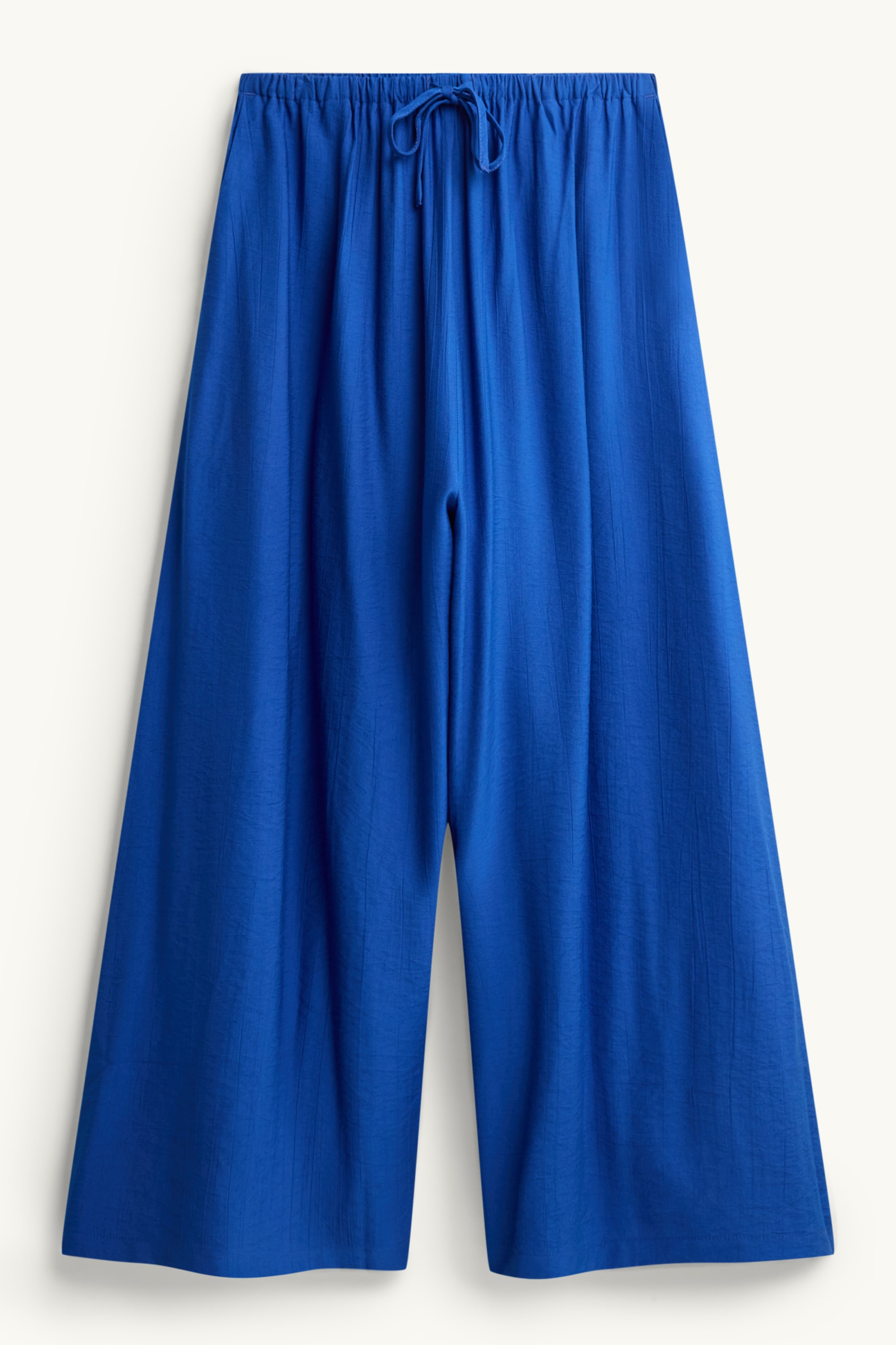 Cloth trousers - high waist - recycled blue