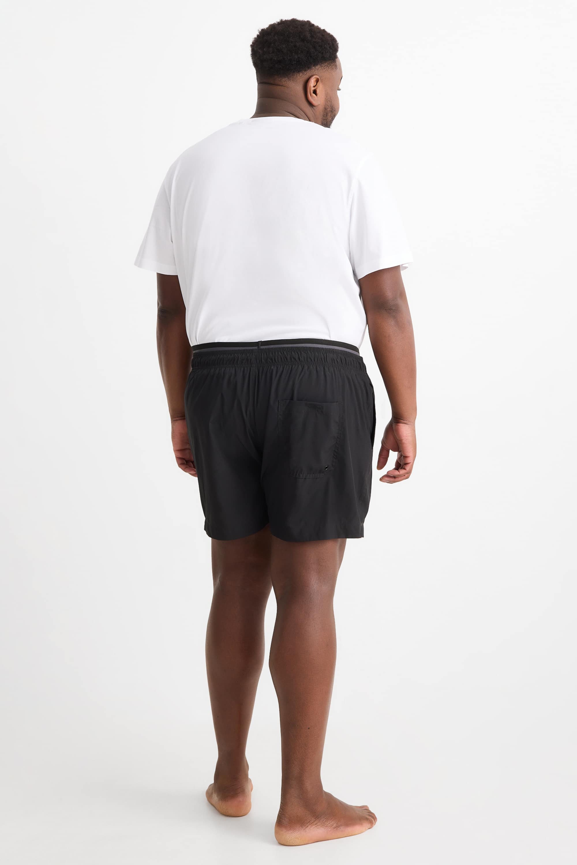 Swim shorts - 2-in-1 look black