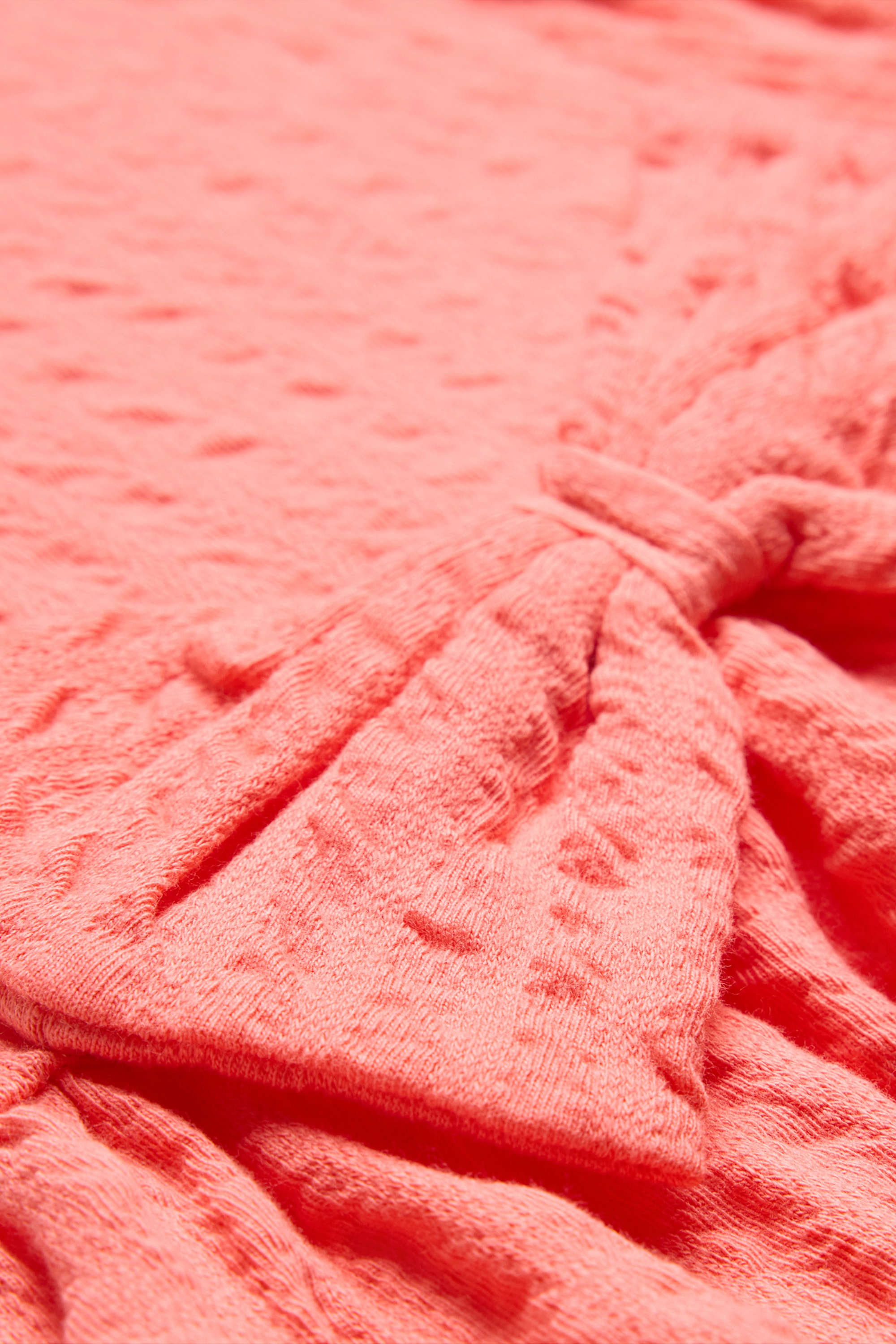 Baby dress - textured apricot