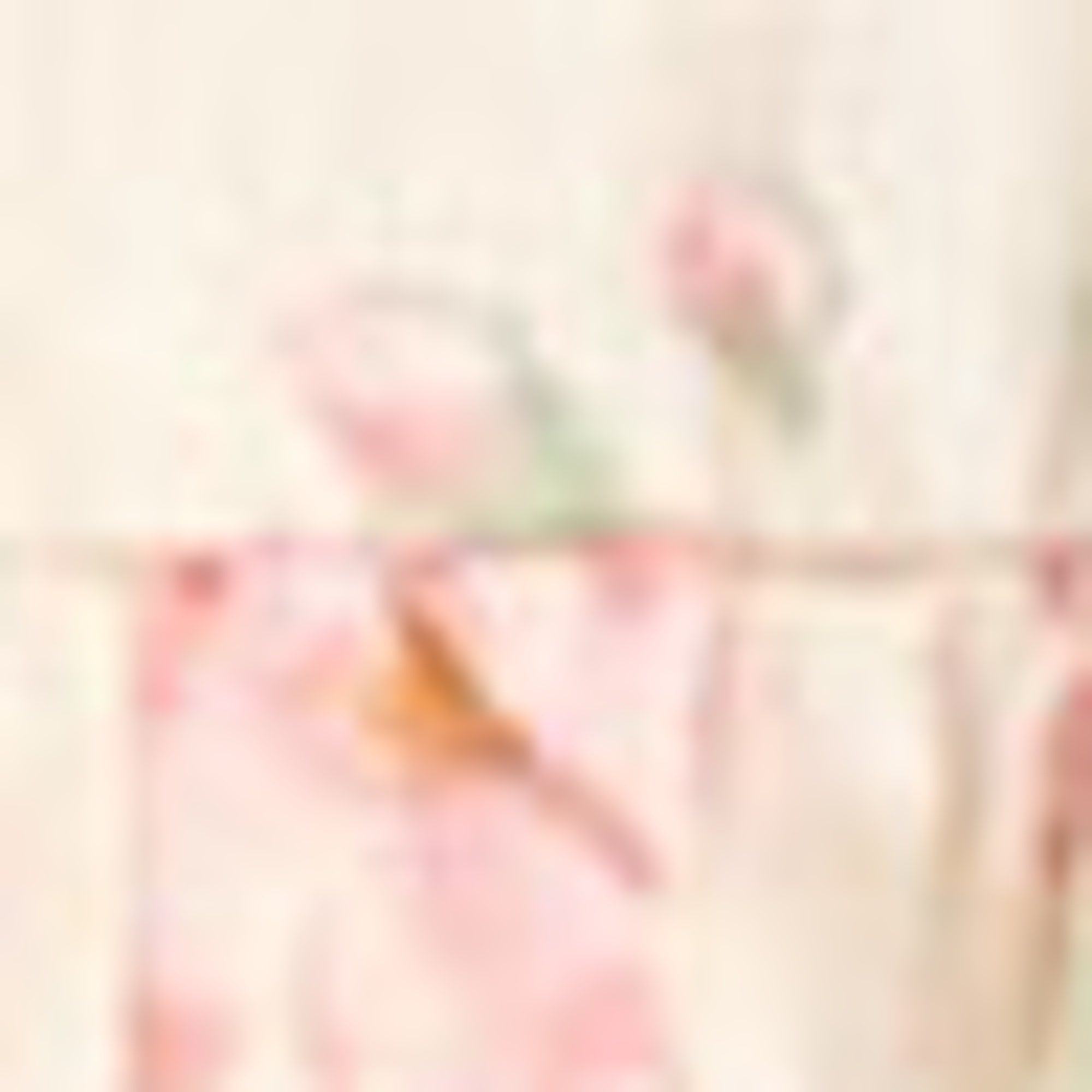 Floral - baby dress - textured creme