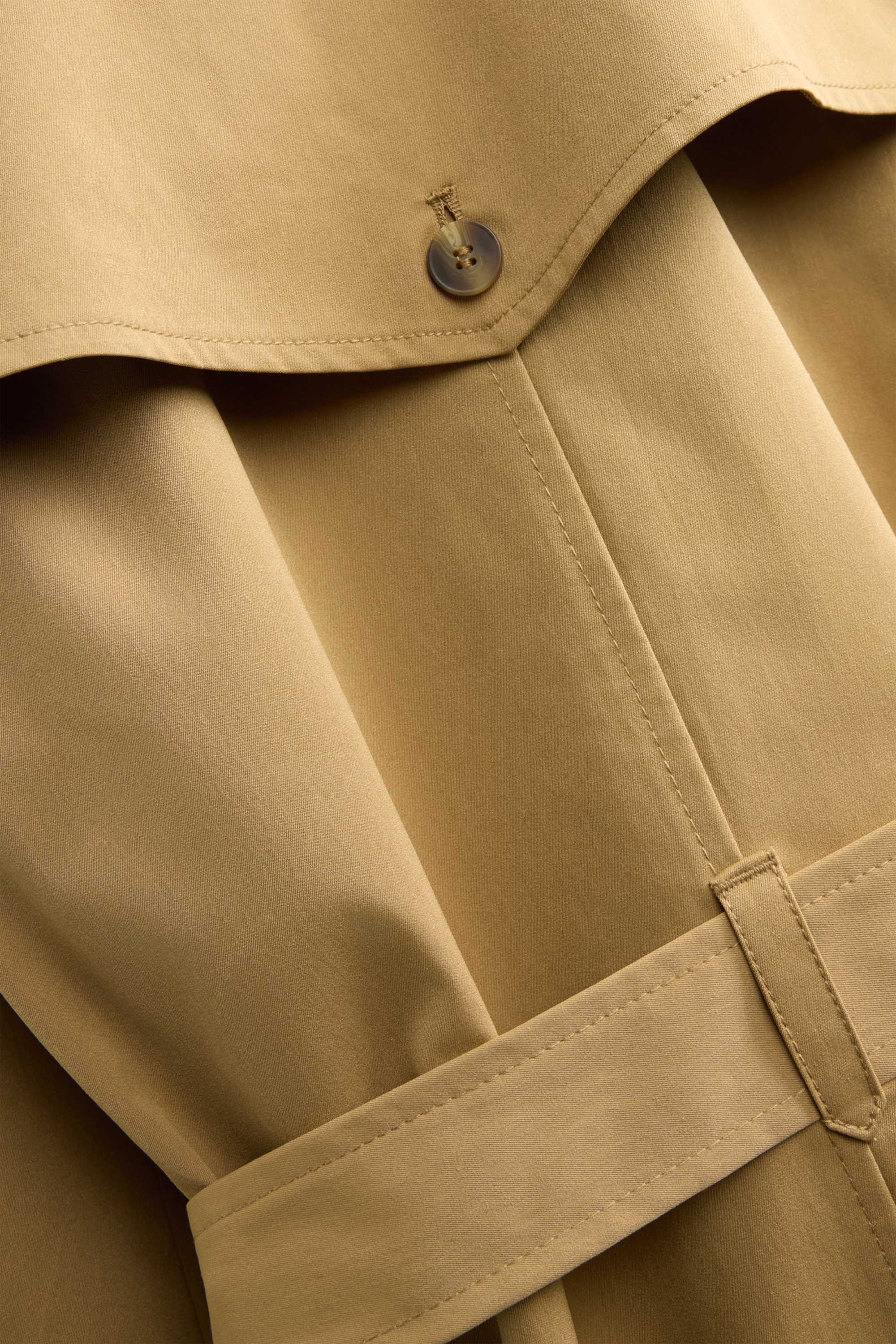 Trench coat with belt - water-repellent light brown