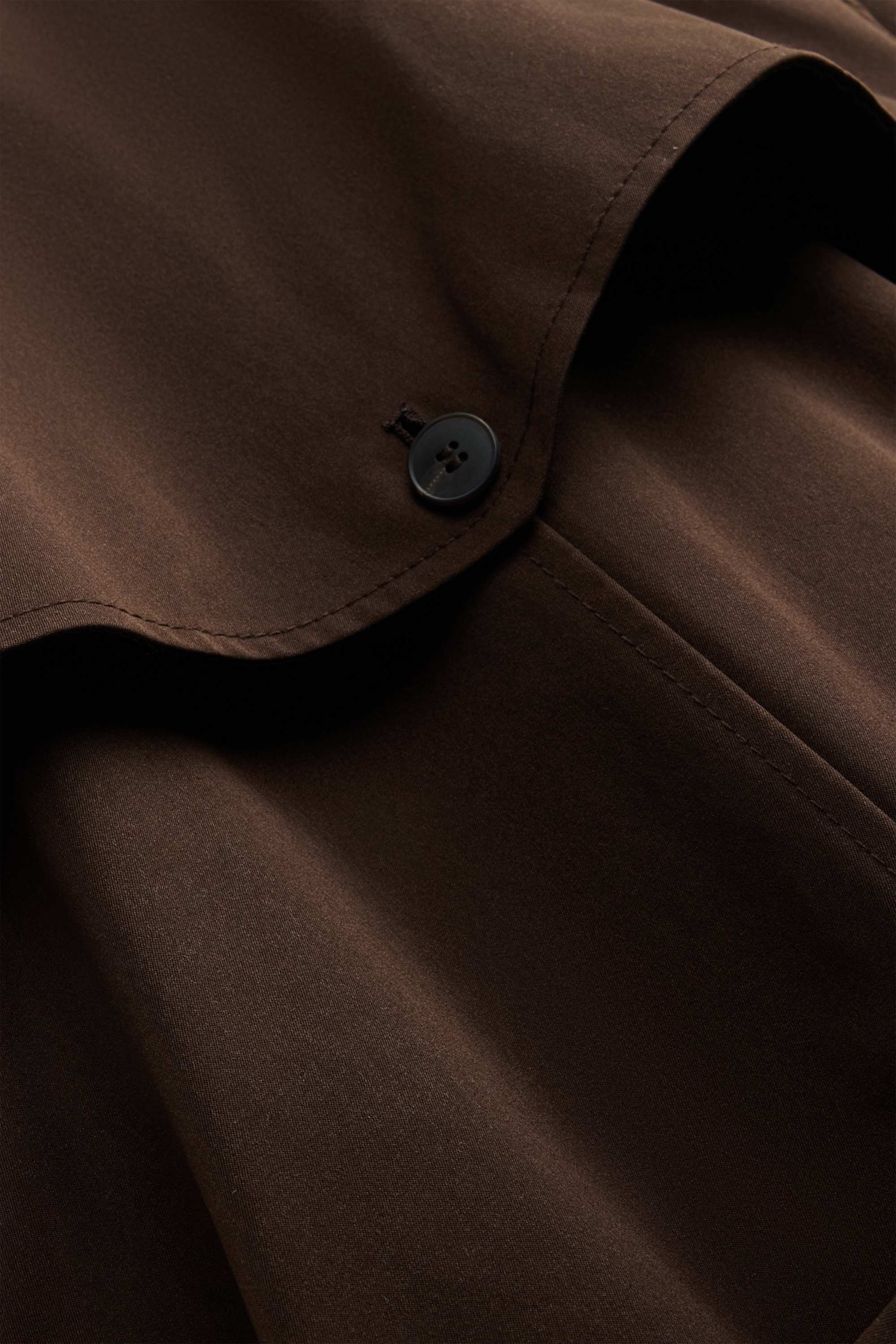 Trench coat with belt - water-repellent dark brown