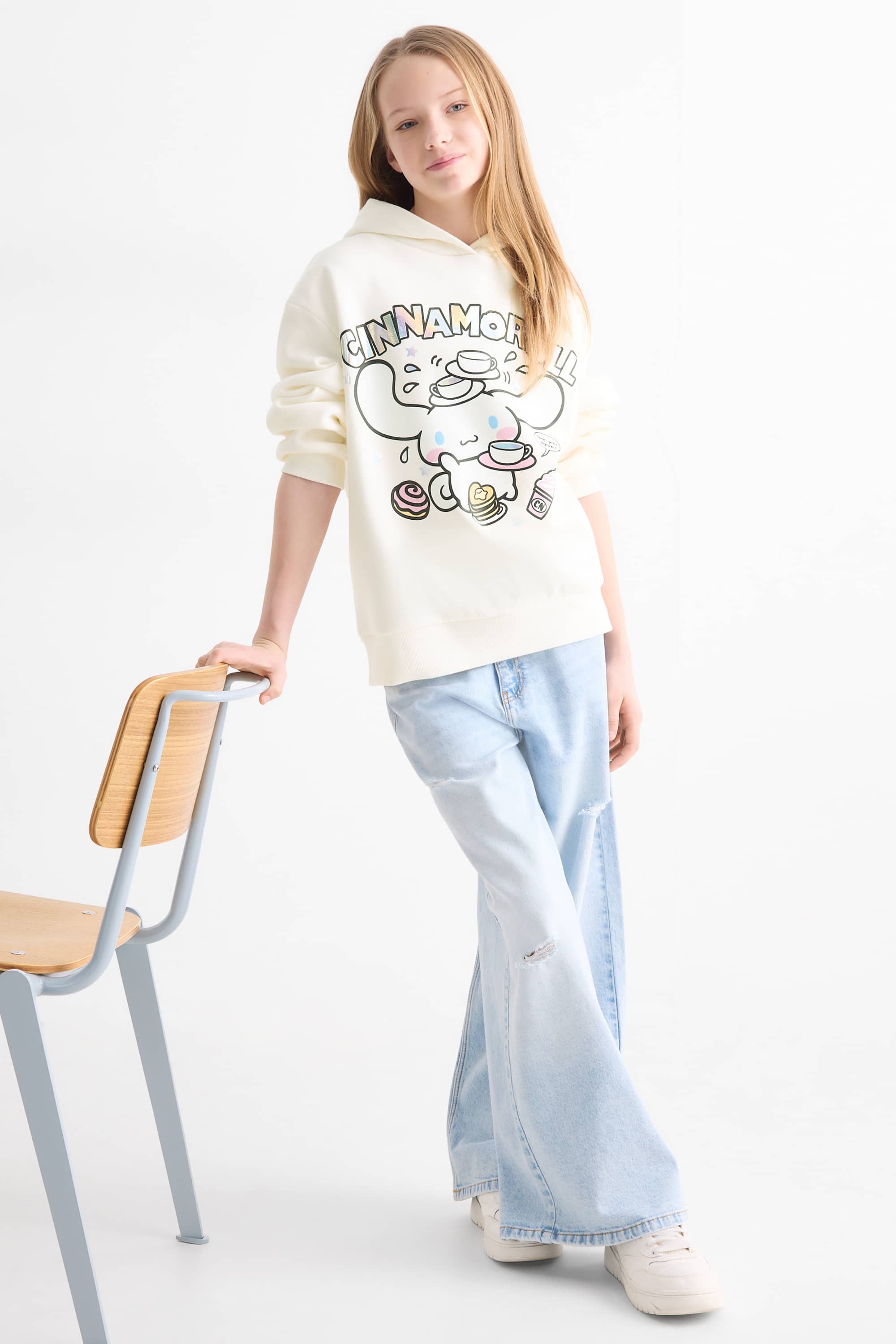Cinnamoroll - hoodie cremewhite