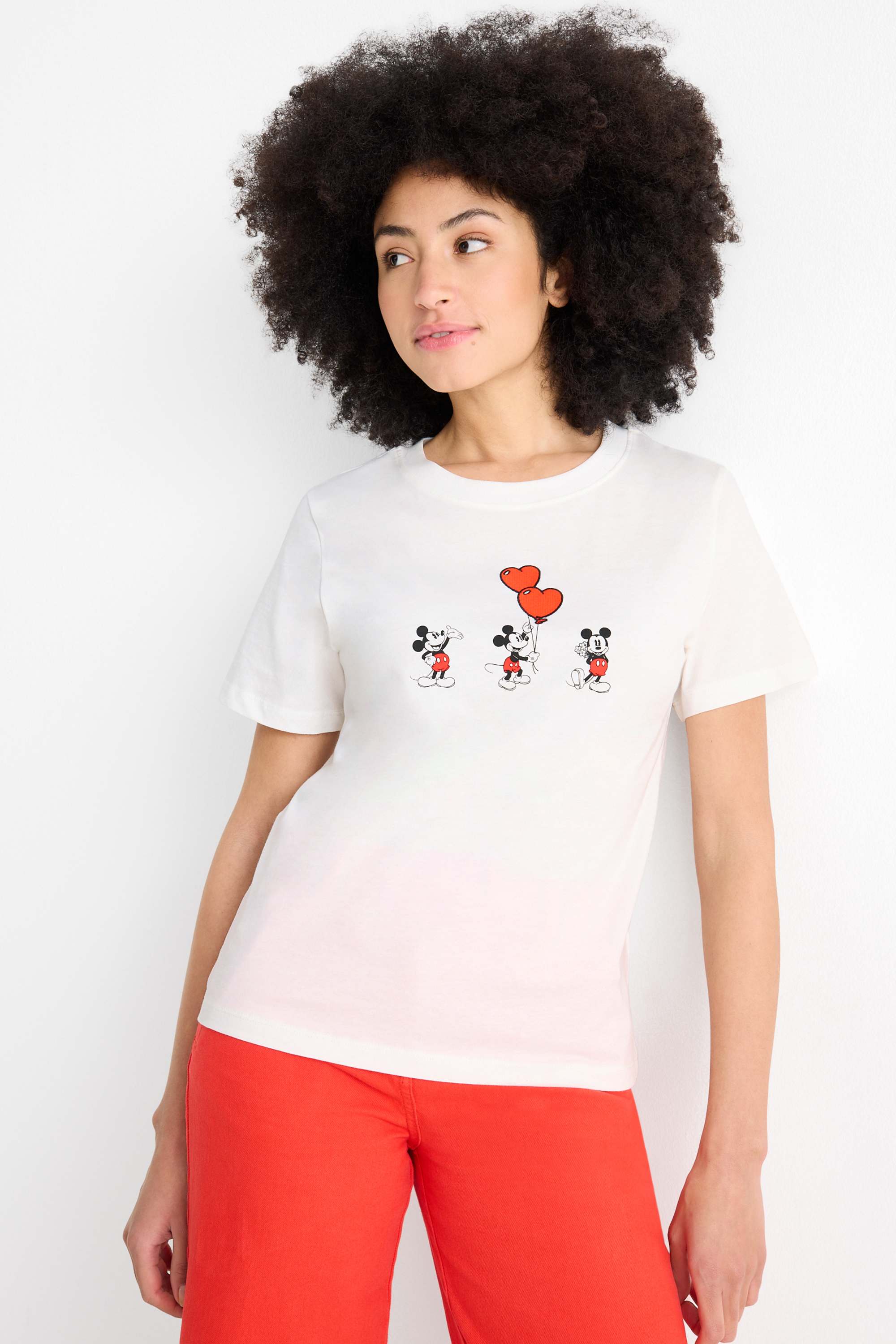 T-shirt - regular fit - Mickey Mouse white