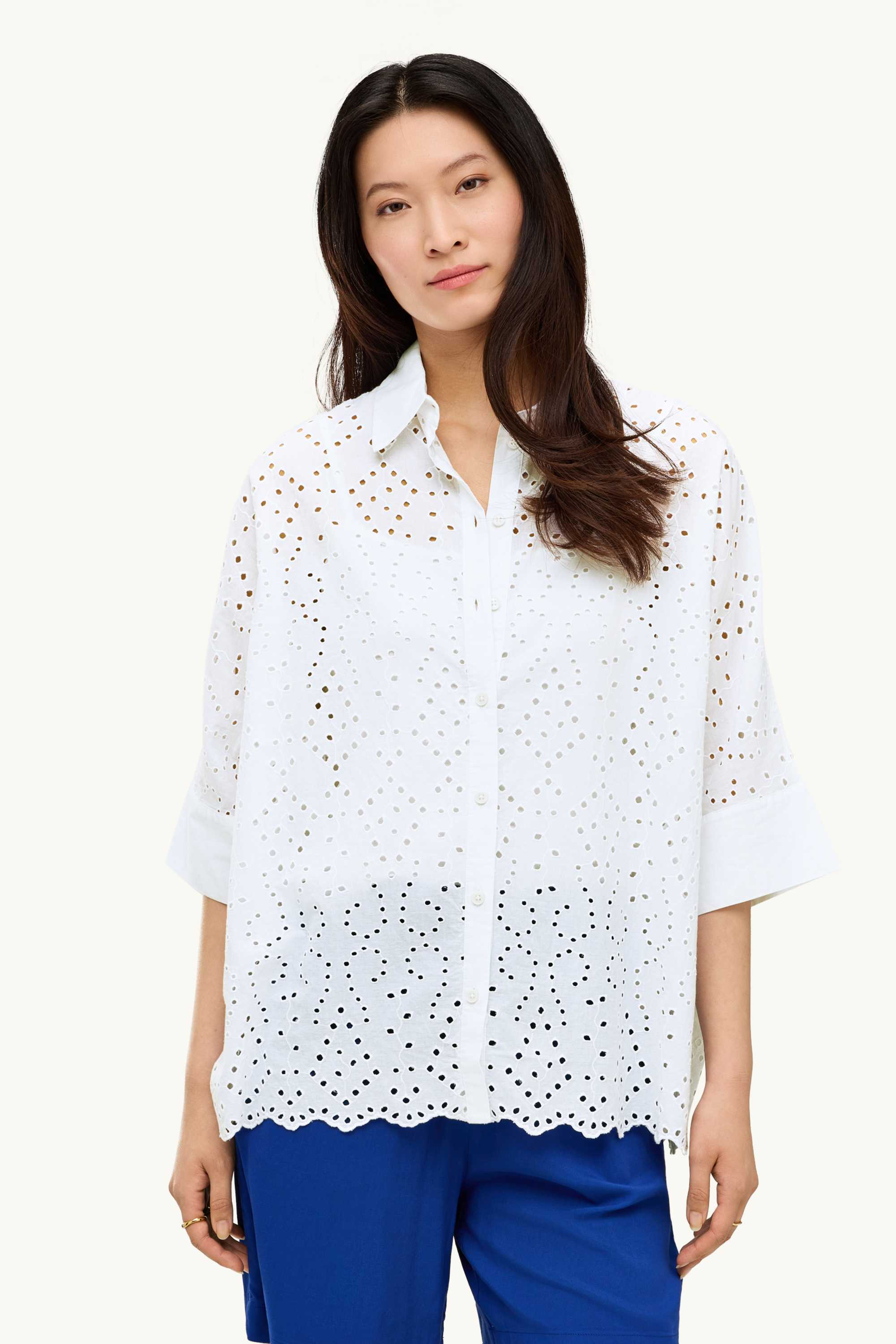Blouse - broderie anglaise white