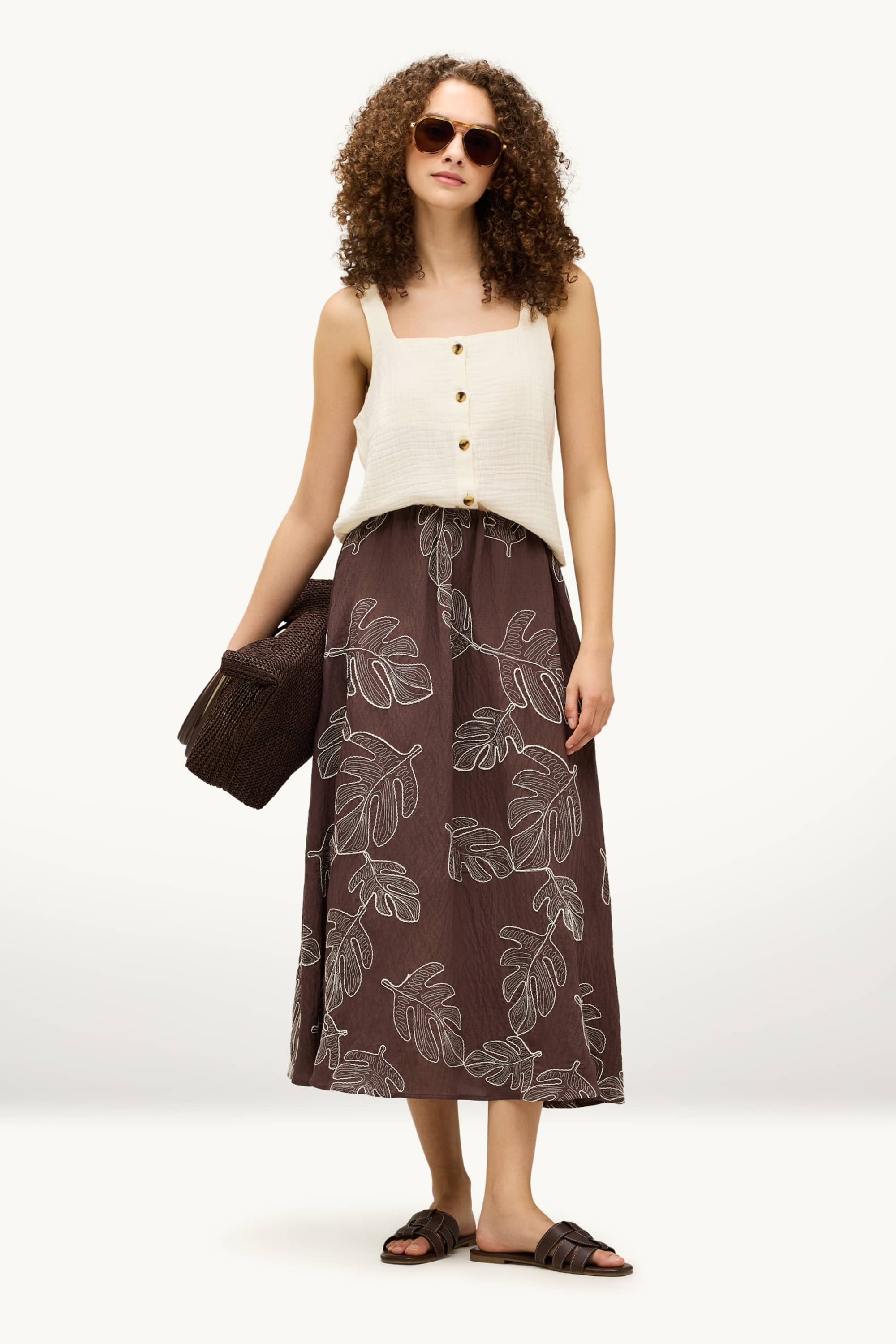 Blouse top - textured white