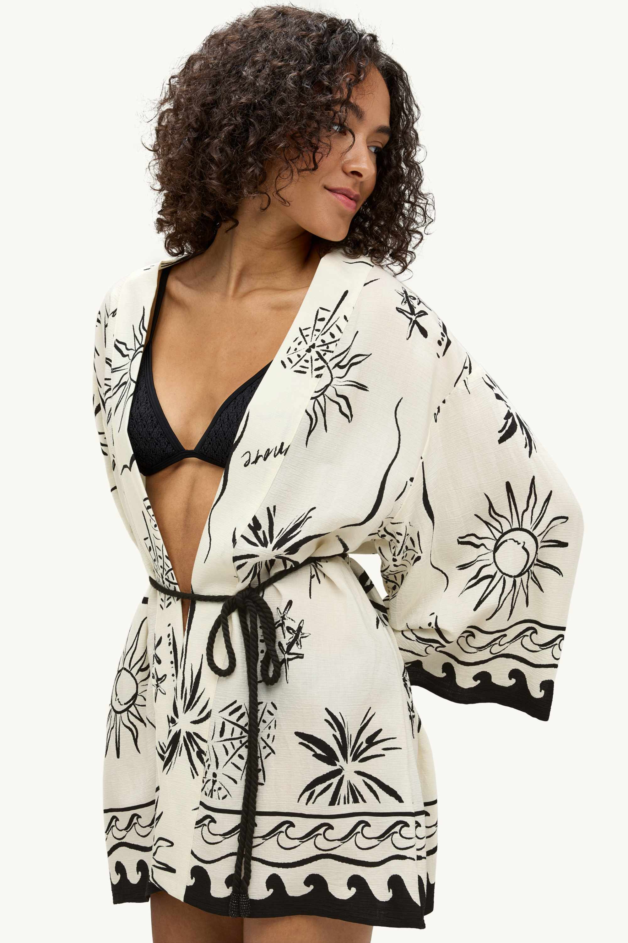 Kimono - patterned cremewhite
