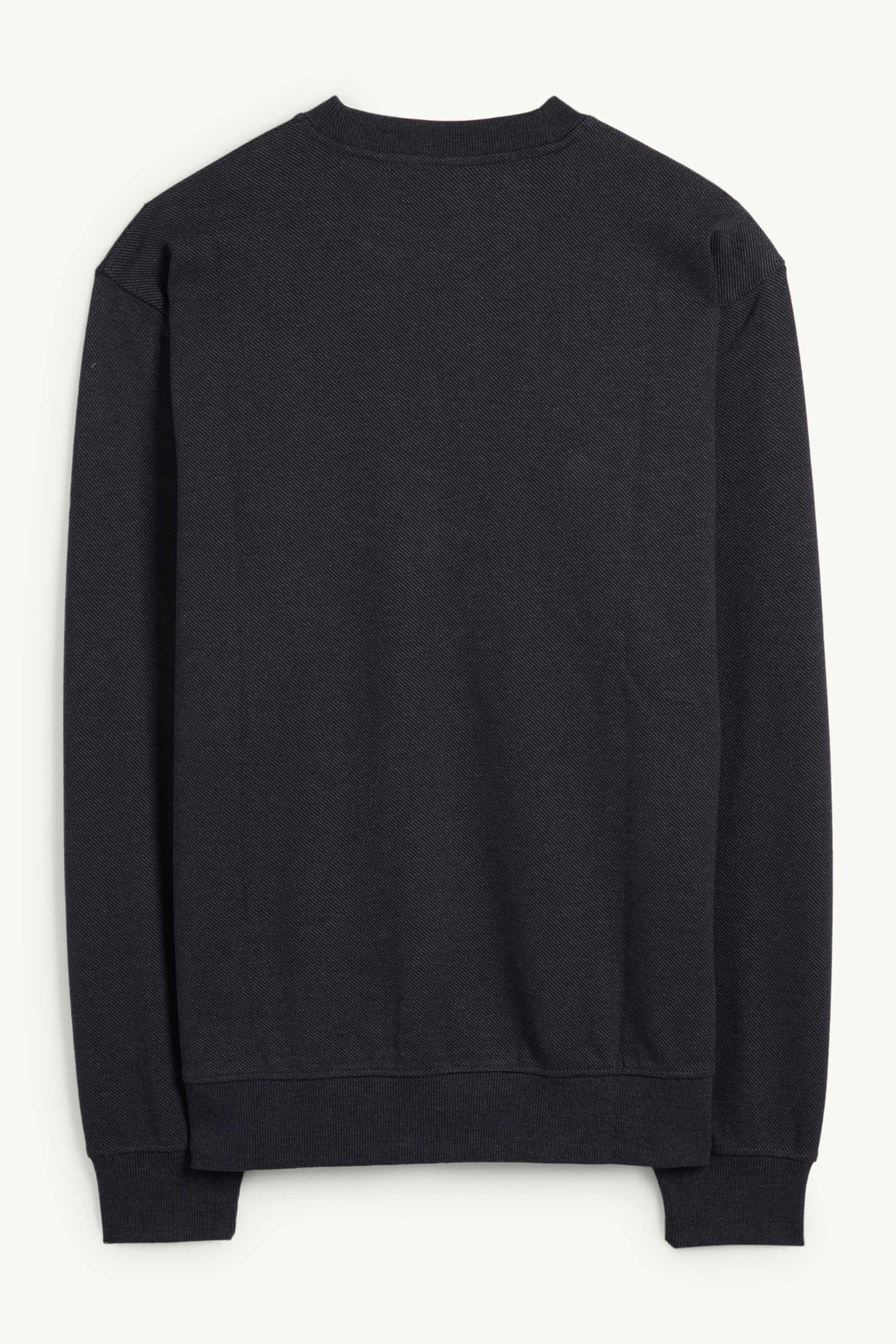 Sweatshirt - textured black-melange