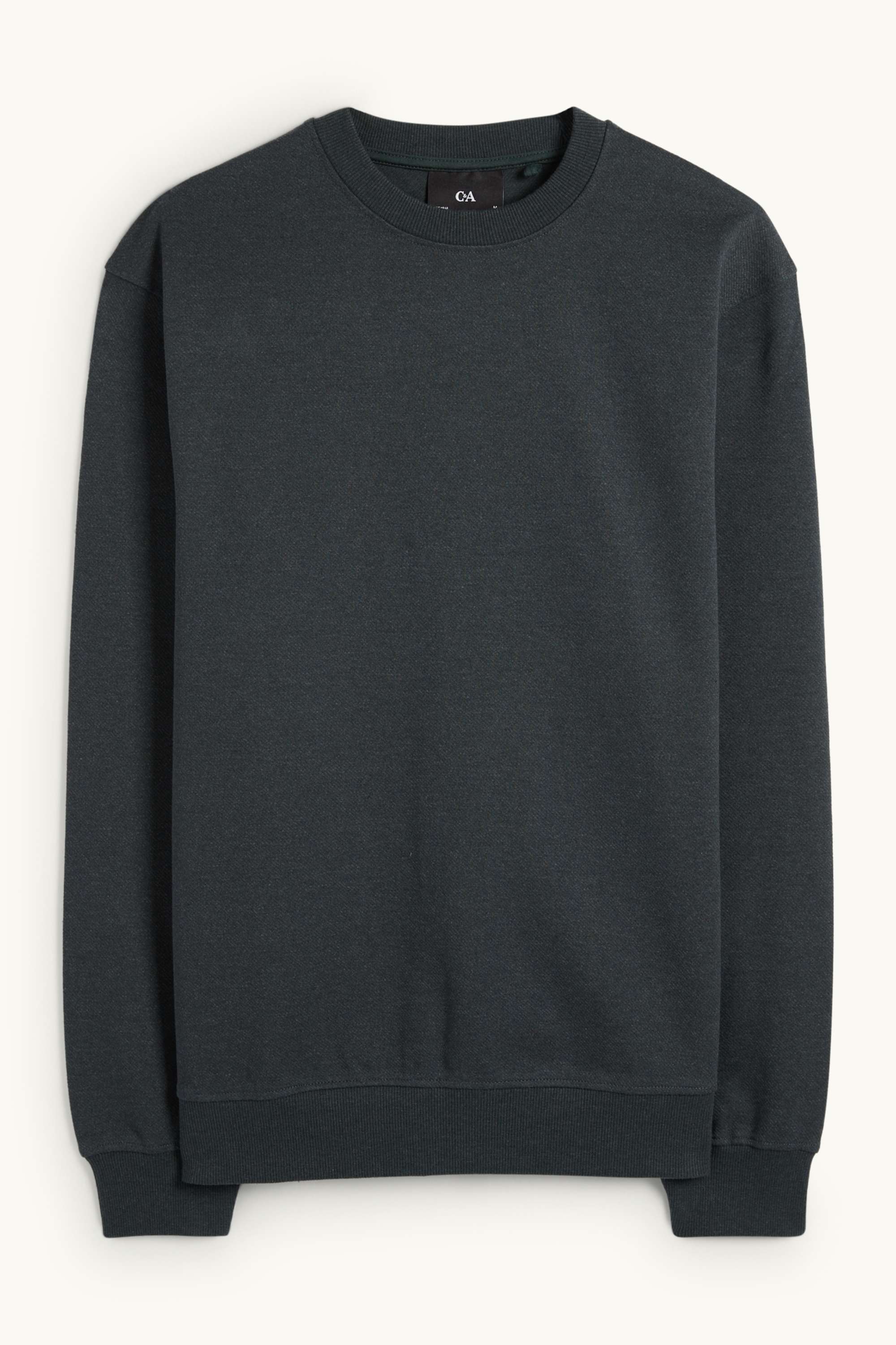 Sweatshirt - textured dark green