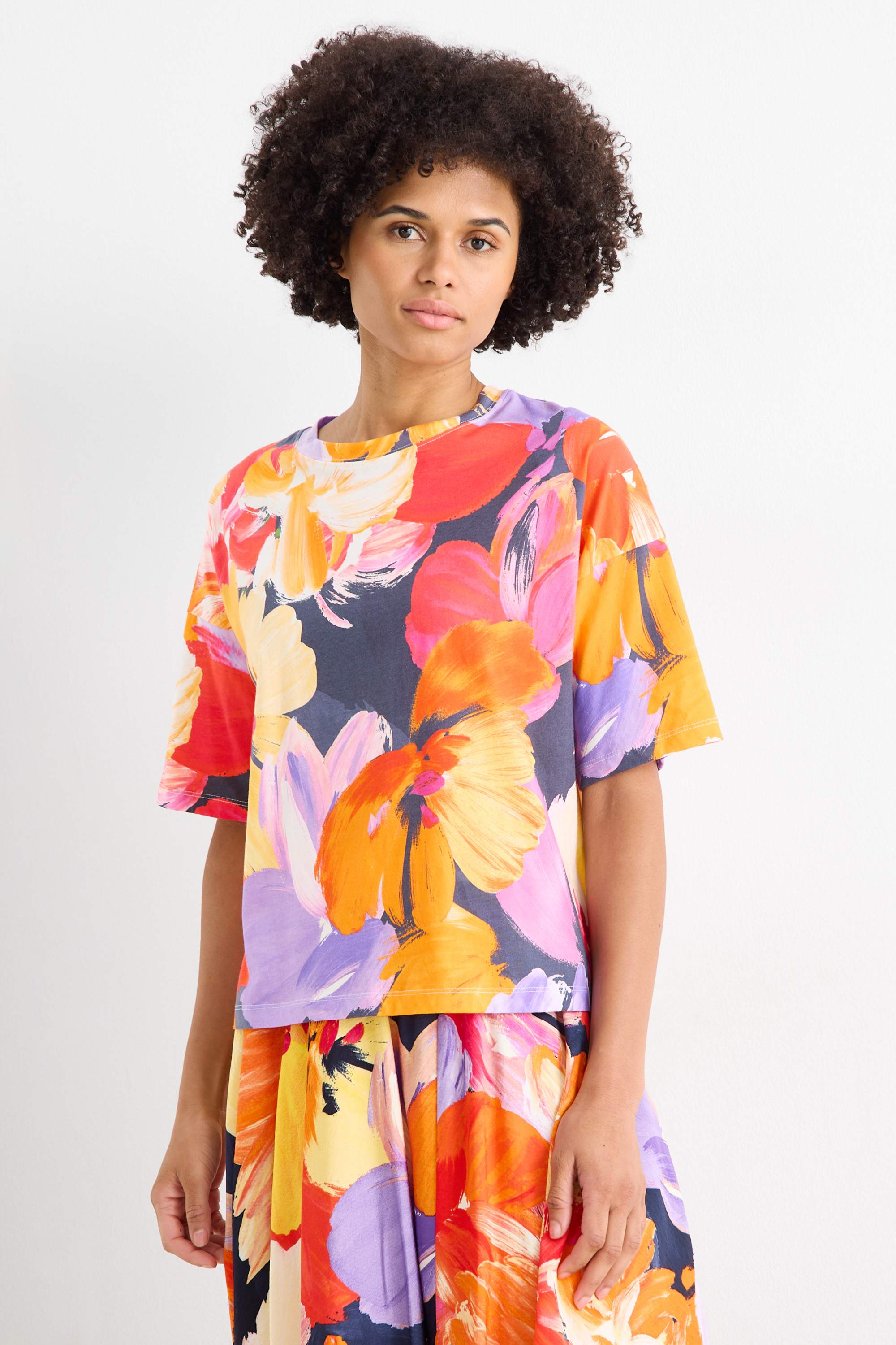 T-shirt - relaxed fit - floral multicoloured