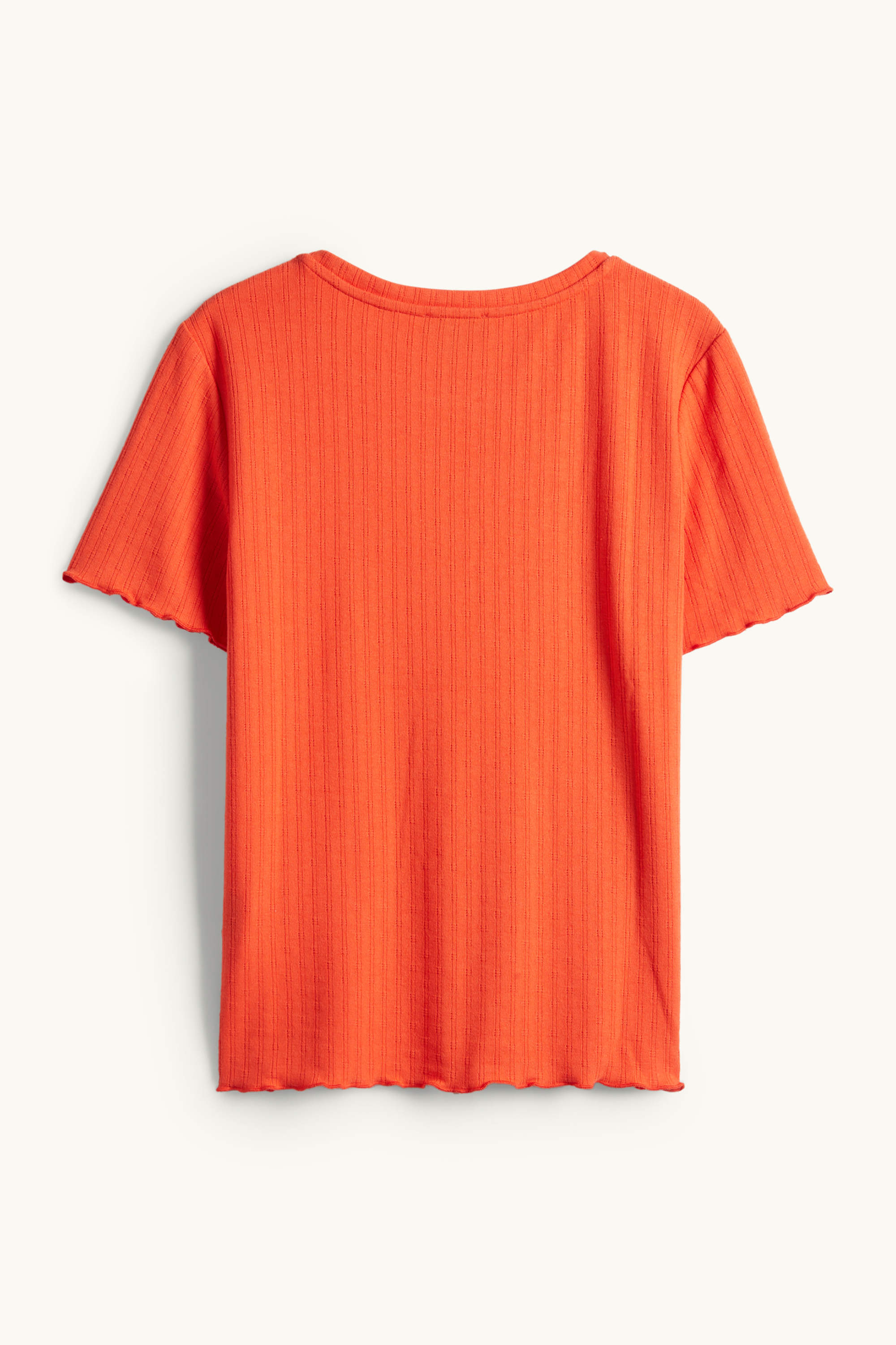 Pointelle T-shirt - regular fit orange