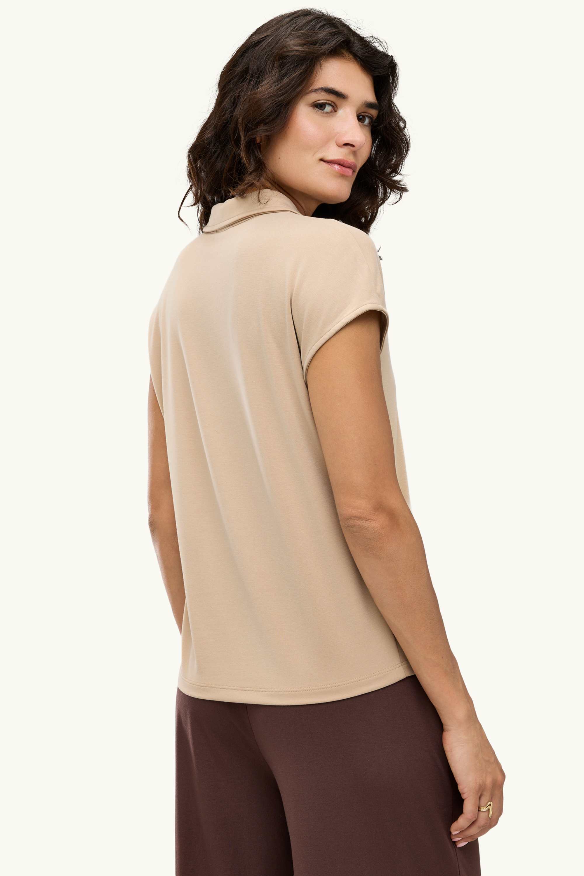 Polo shirt - regular fit light beige