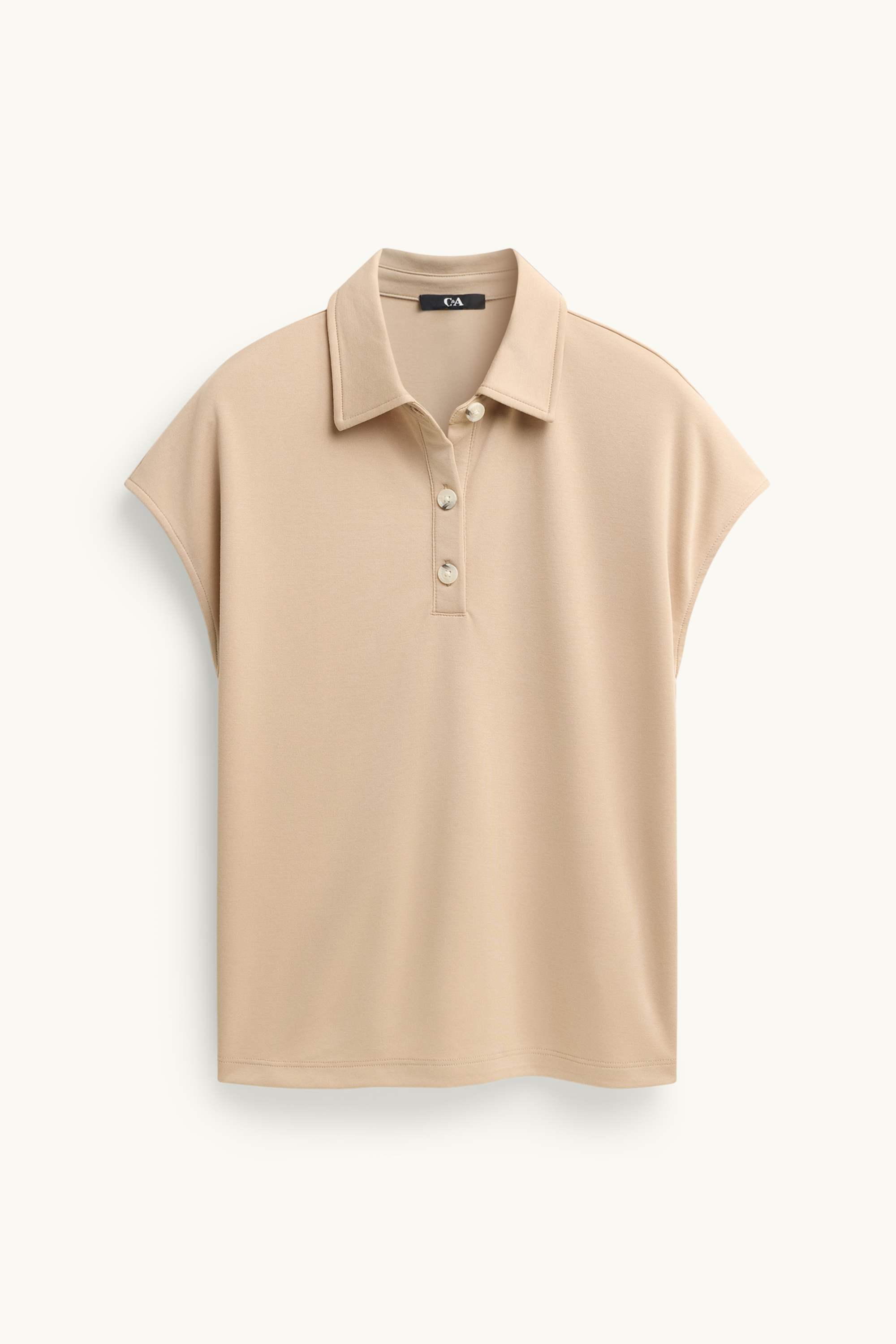Polo shirt - regular fit light beige