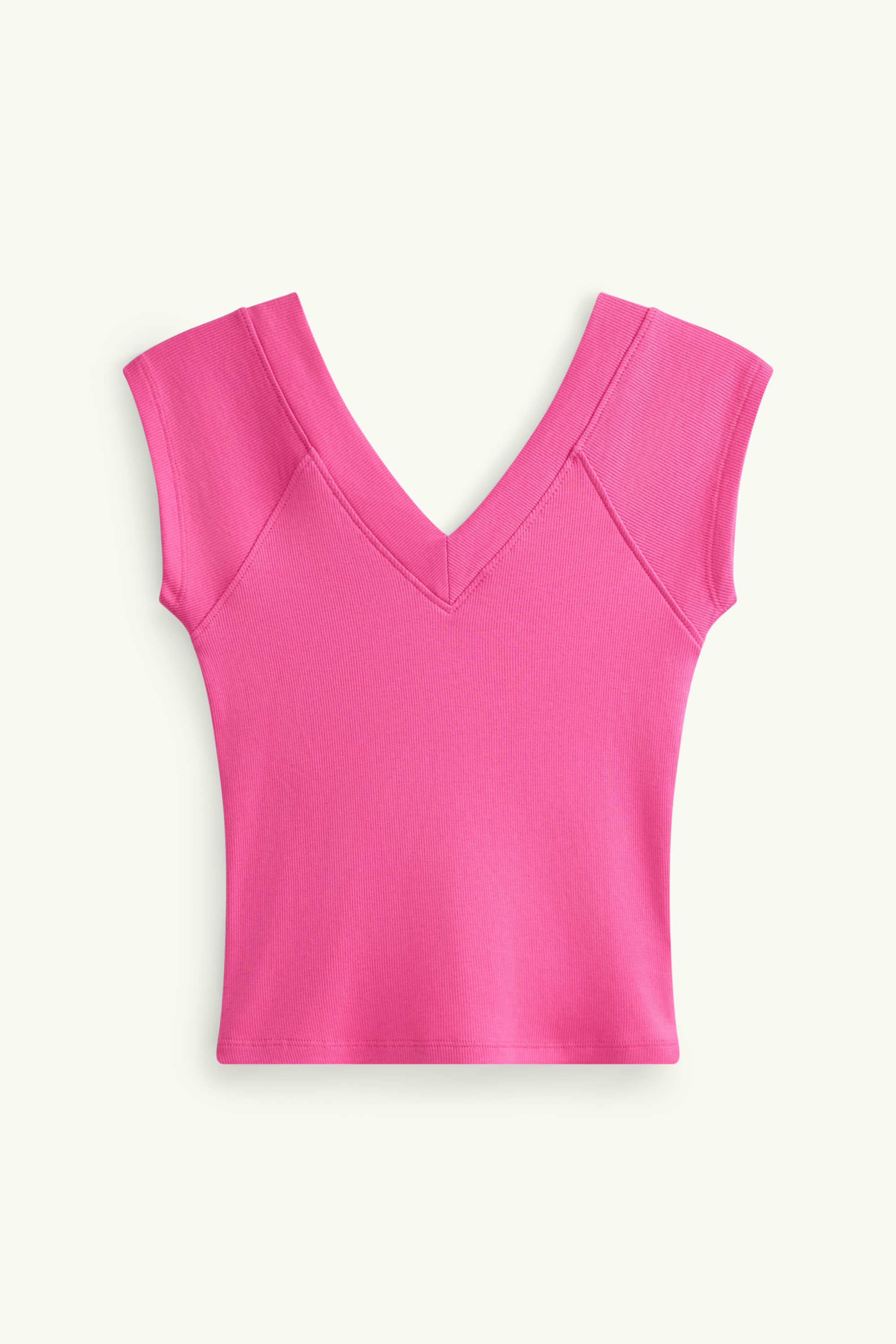 V-neck T-shirt - slim fit pink