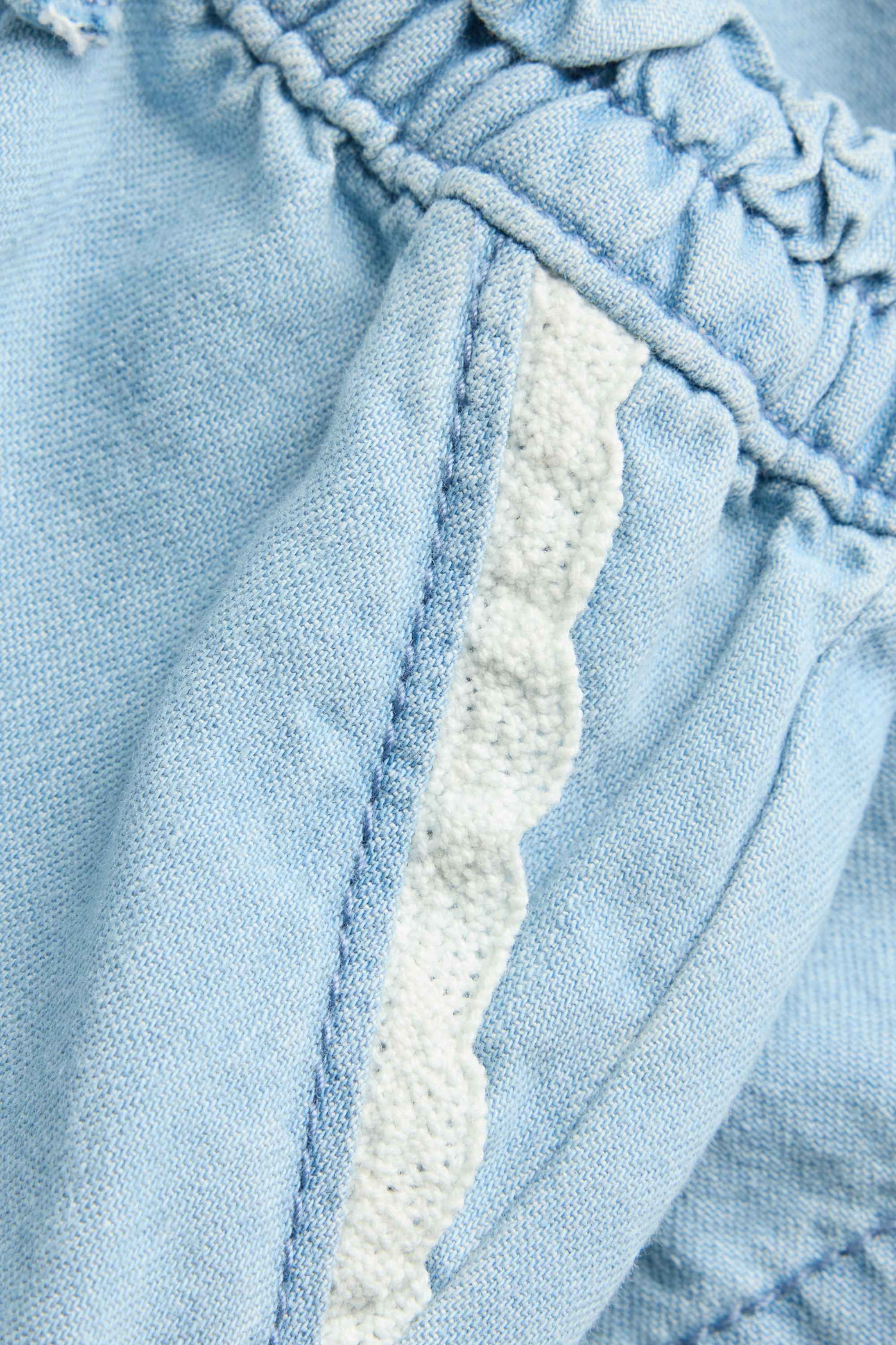 Baby shorts - denim look light blue