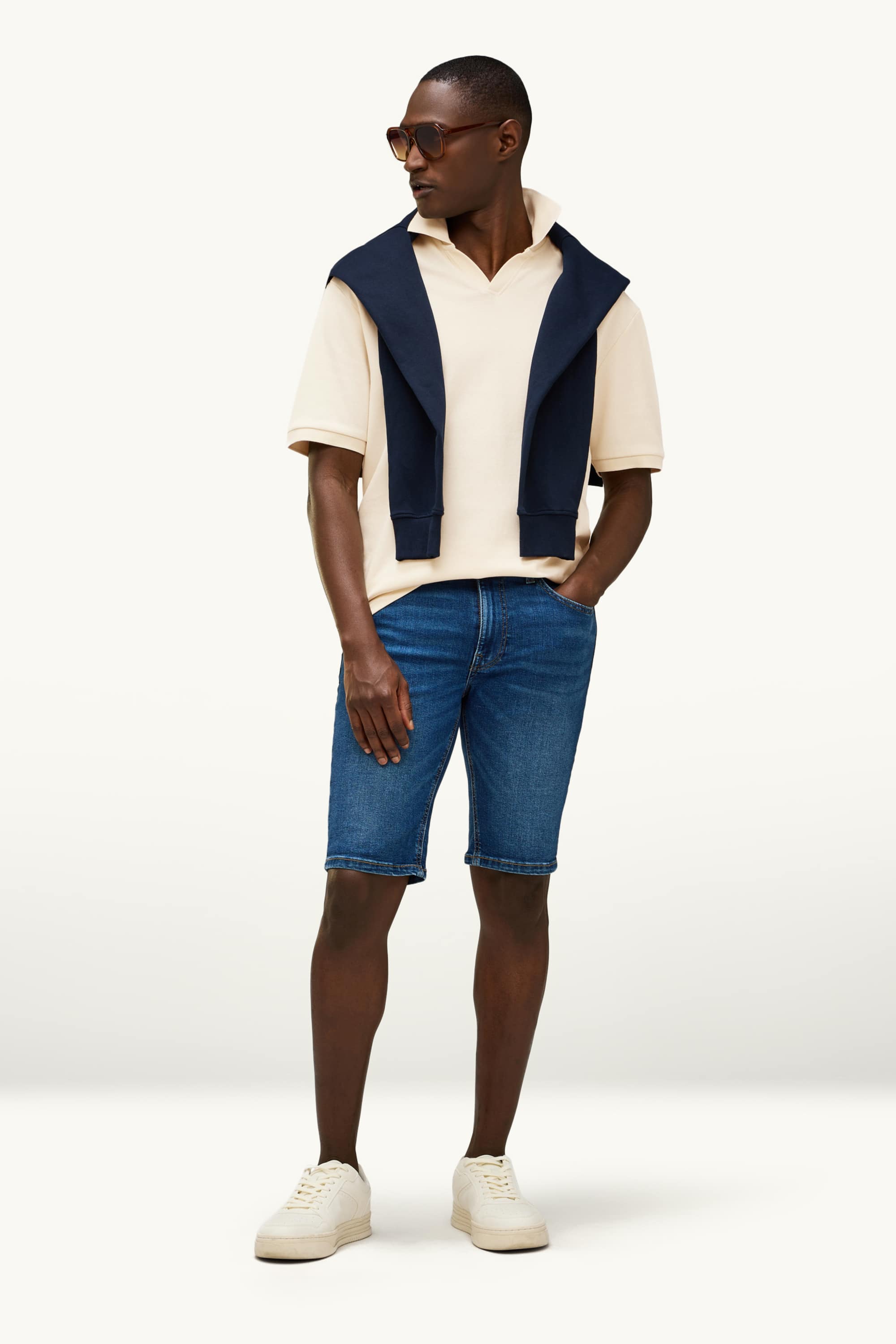 Polo shirt - relaxed fit cremewhite