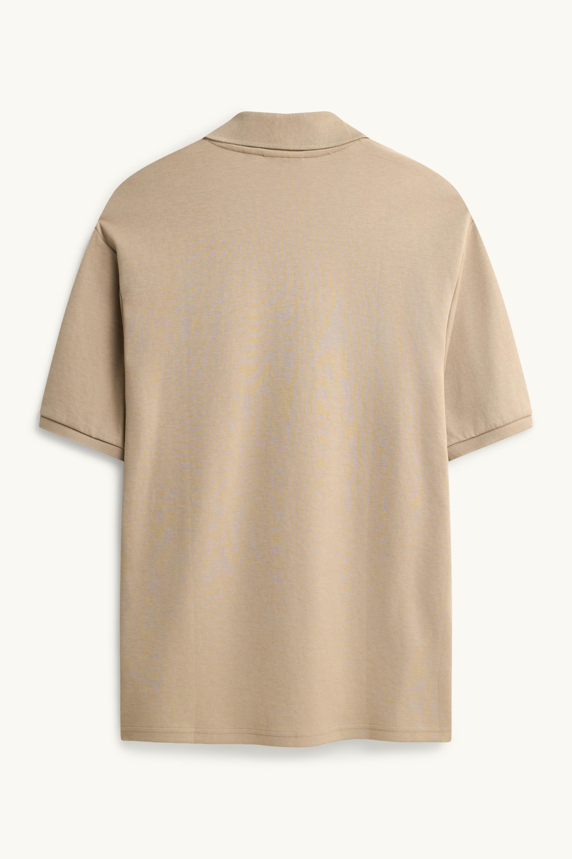 Polo shirt - relaxed fit beige