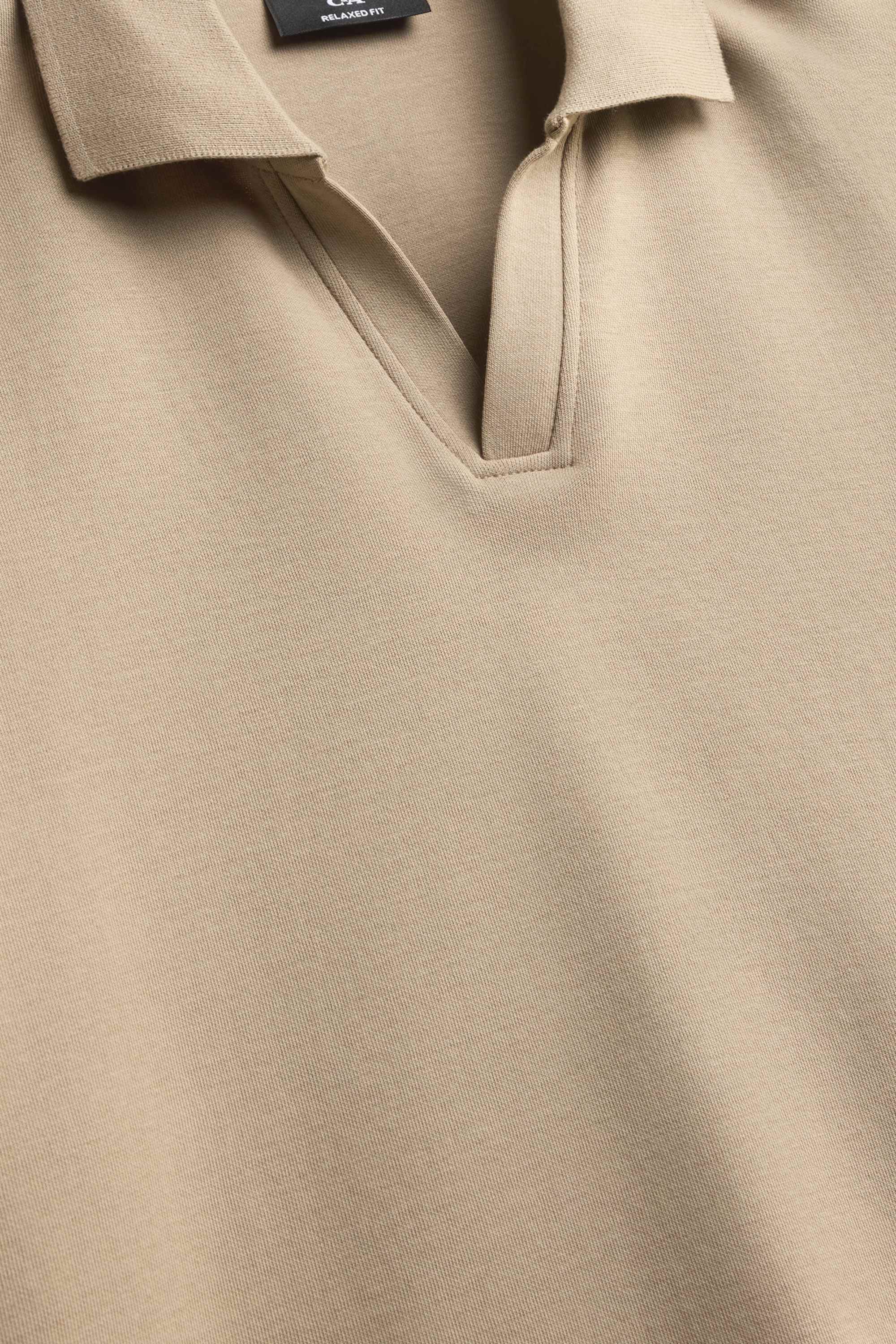 Polo shirt - relaxed fit beige