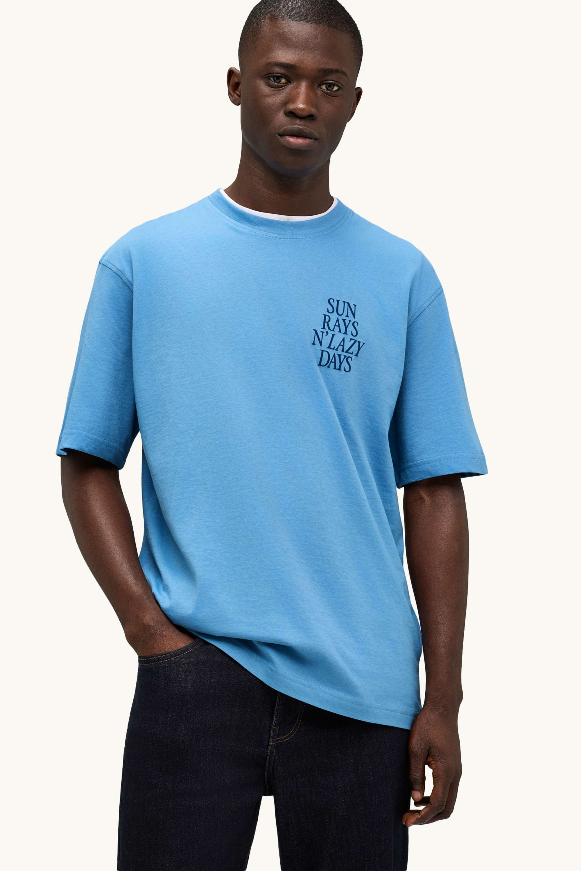 T-shirt - regular fit light blue