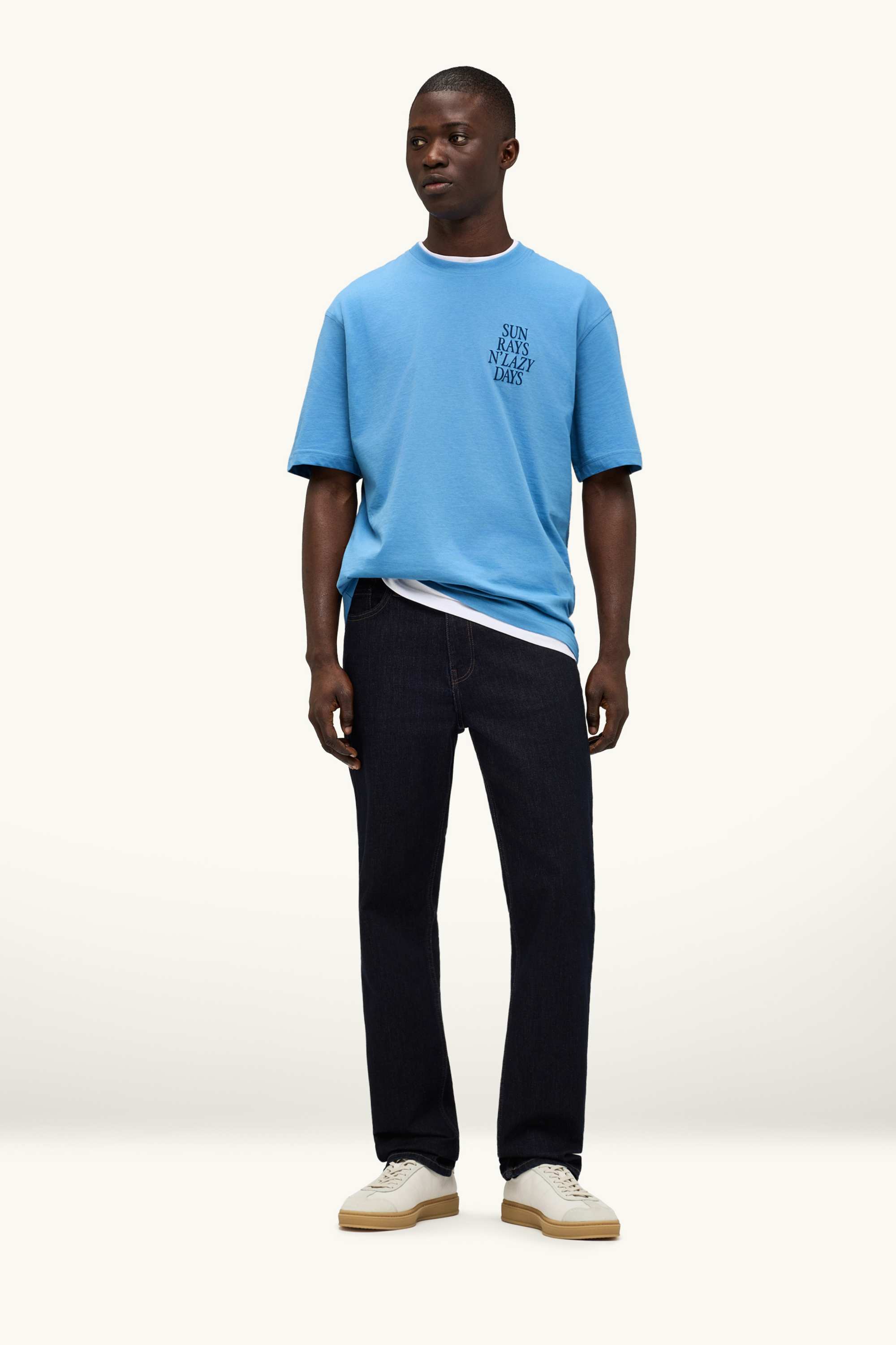 T-shirt - regular fit light blue