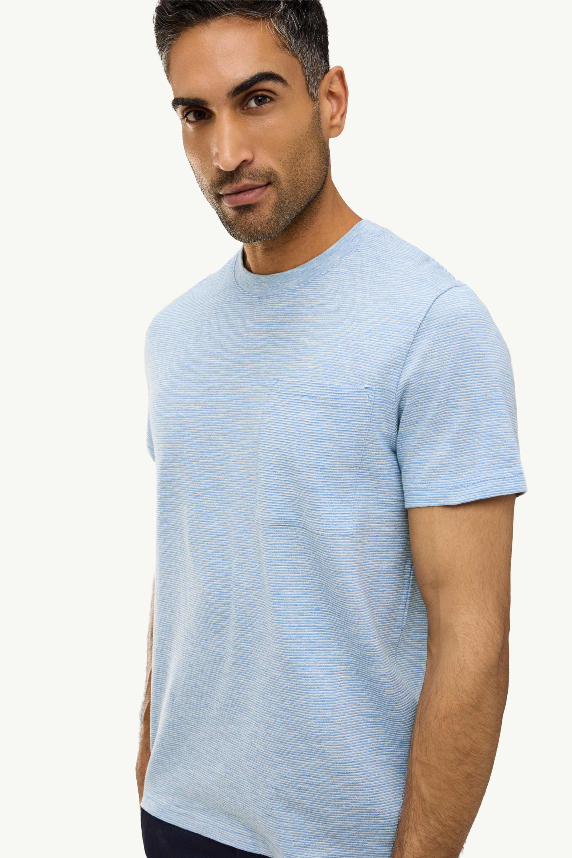 T-shirt - regular fit - striped blue
