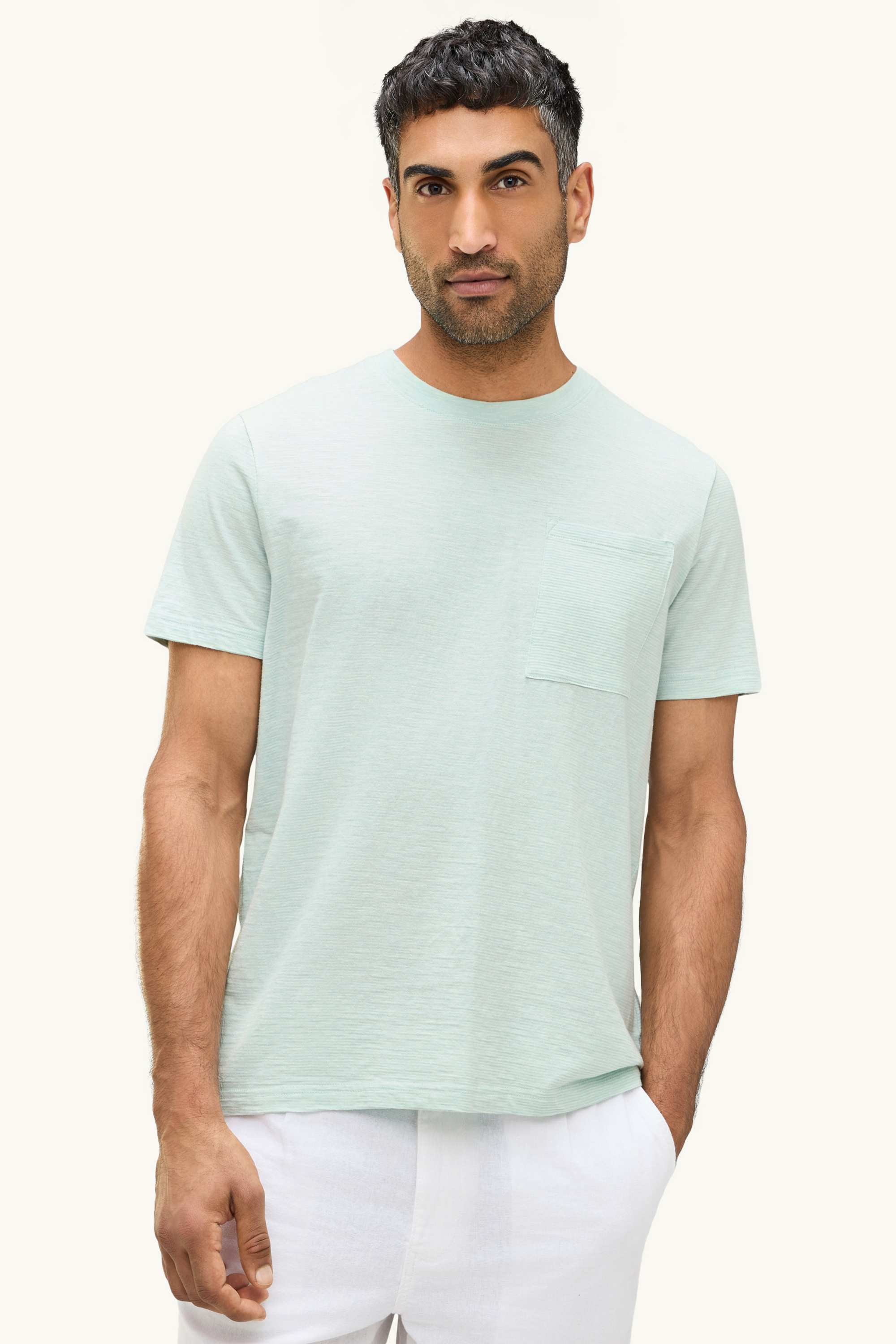 T-shirt - regular fit - striped green