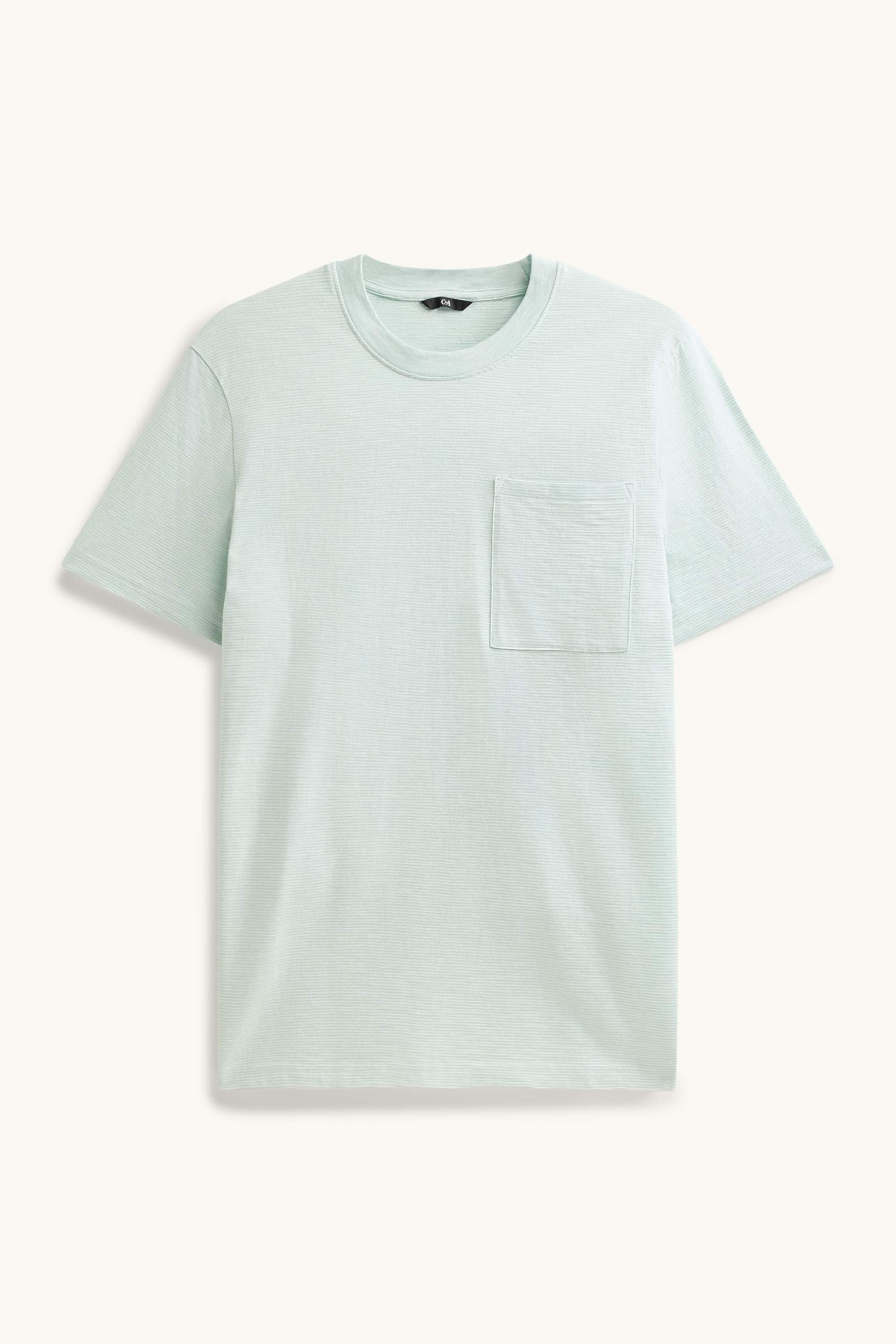T-shirt - regular fit - striped green