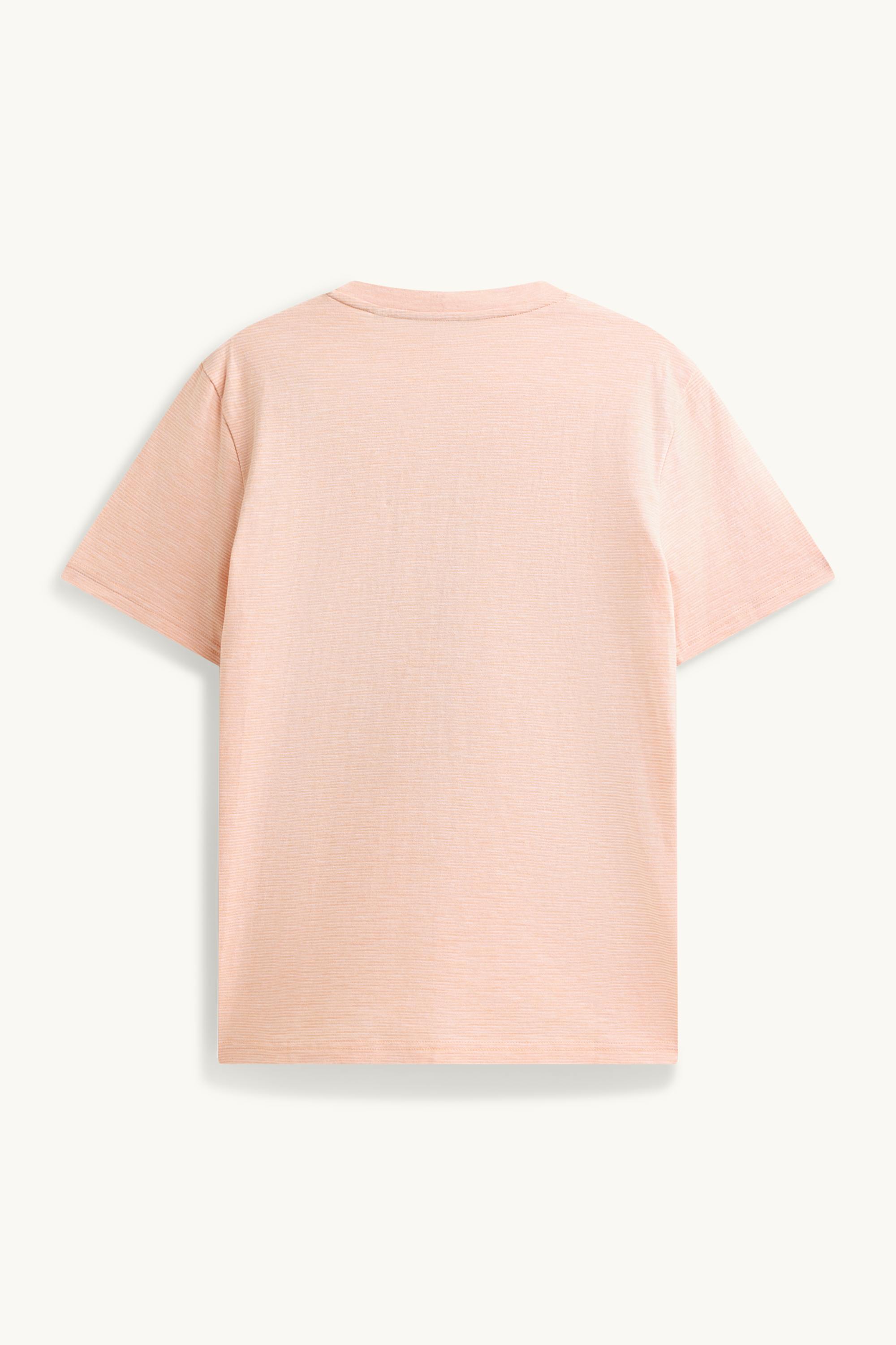 T-shirt - regular fit - striped orange