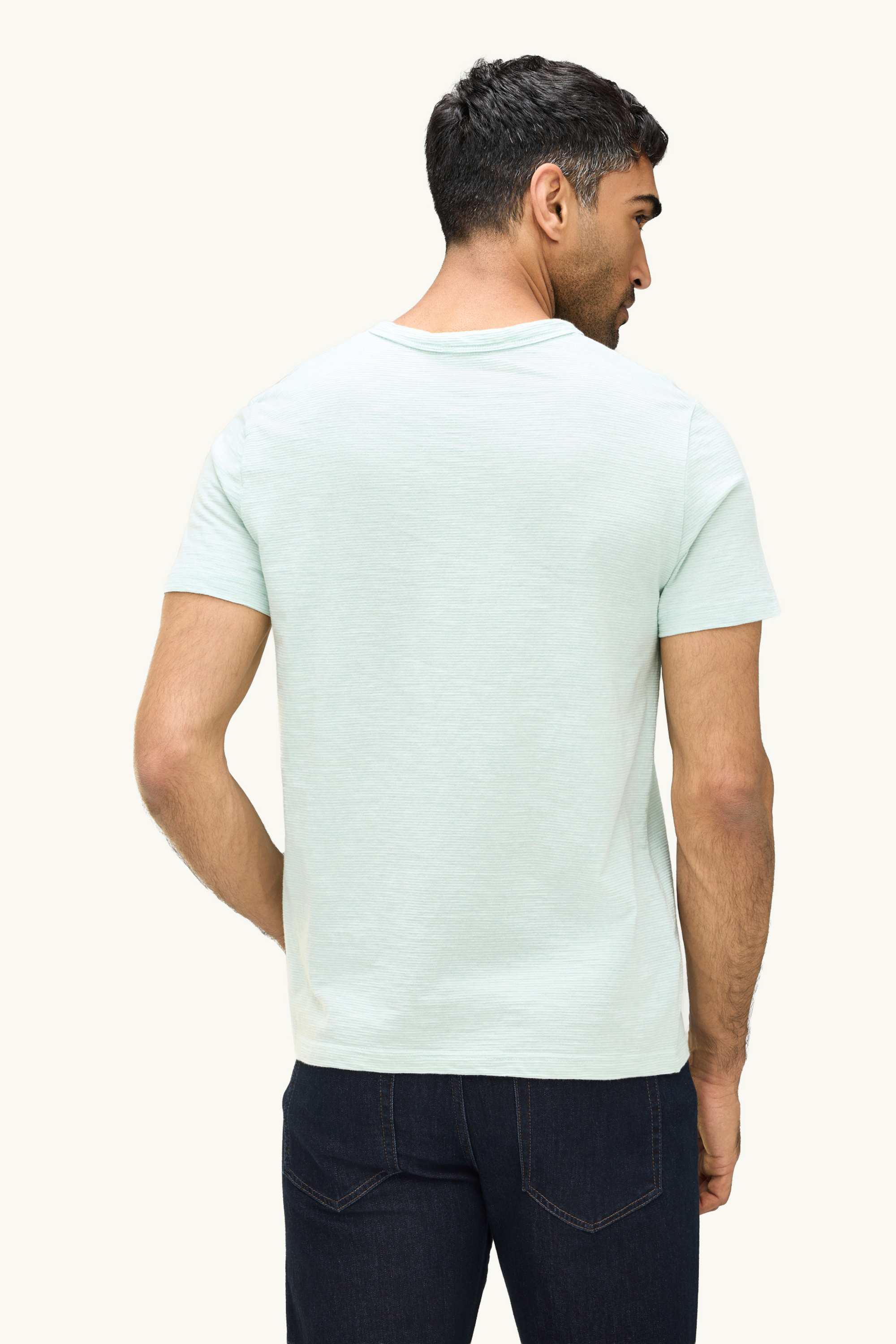 T-shirt - regular fit - striped light green