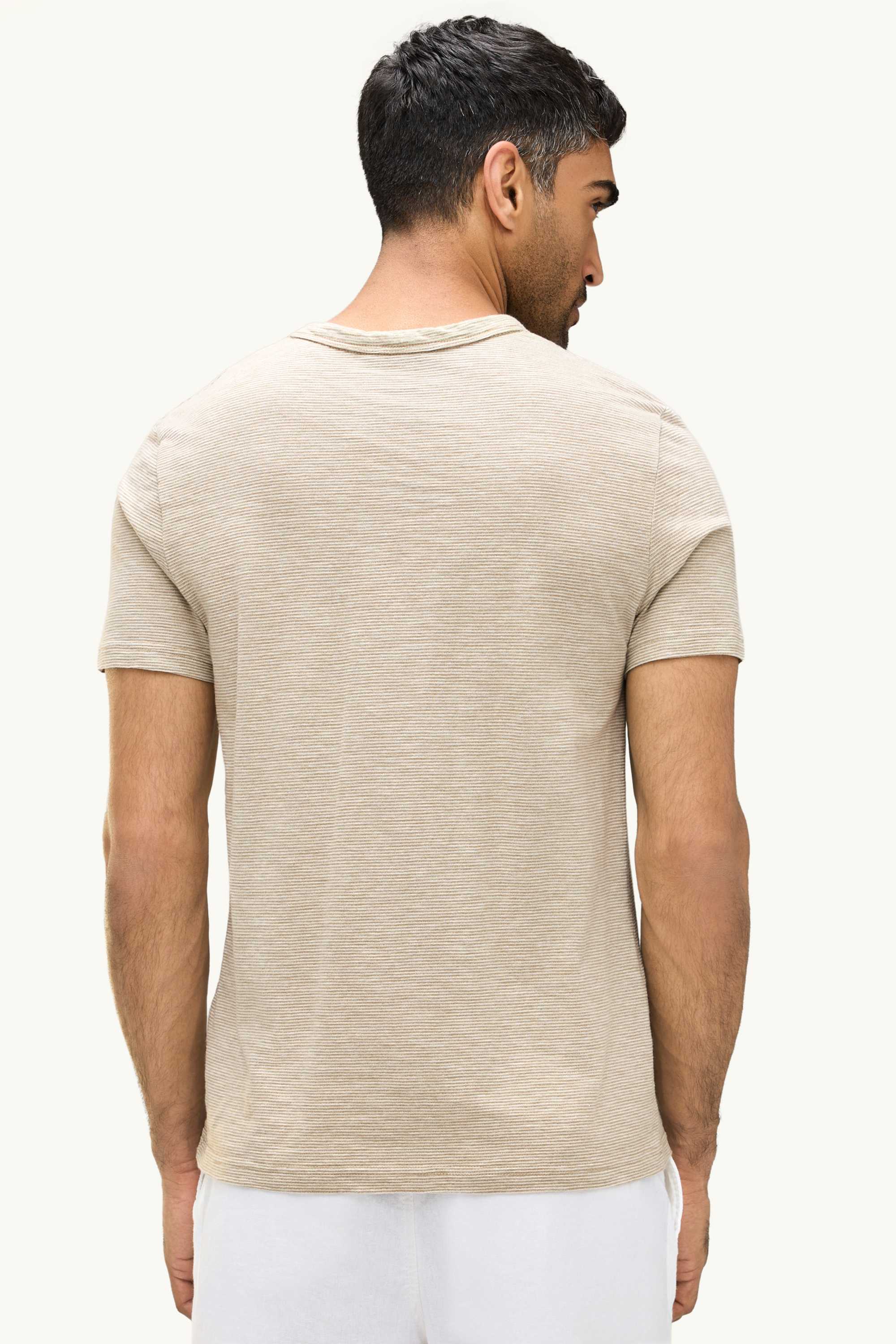T-shirt - regular fit - striped light brown