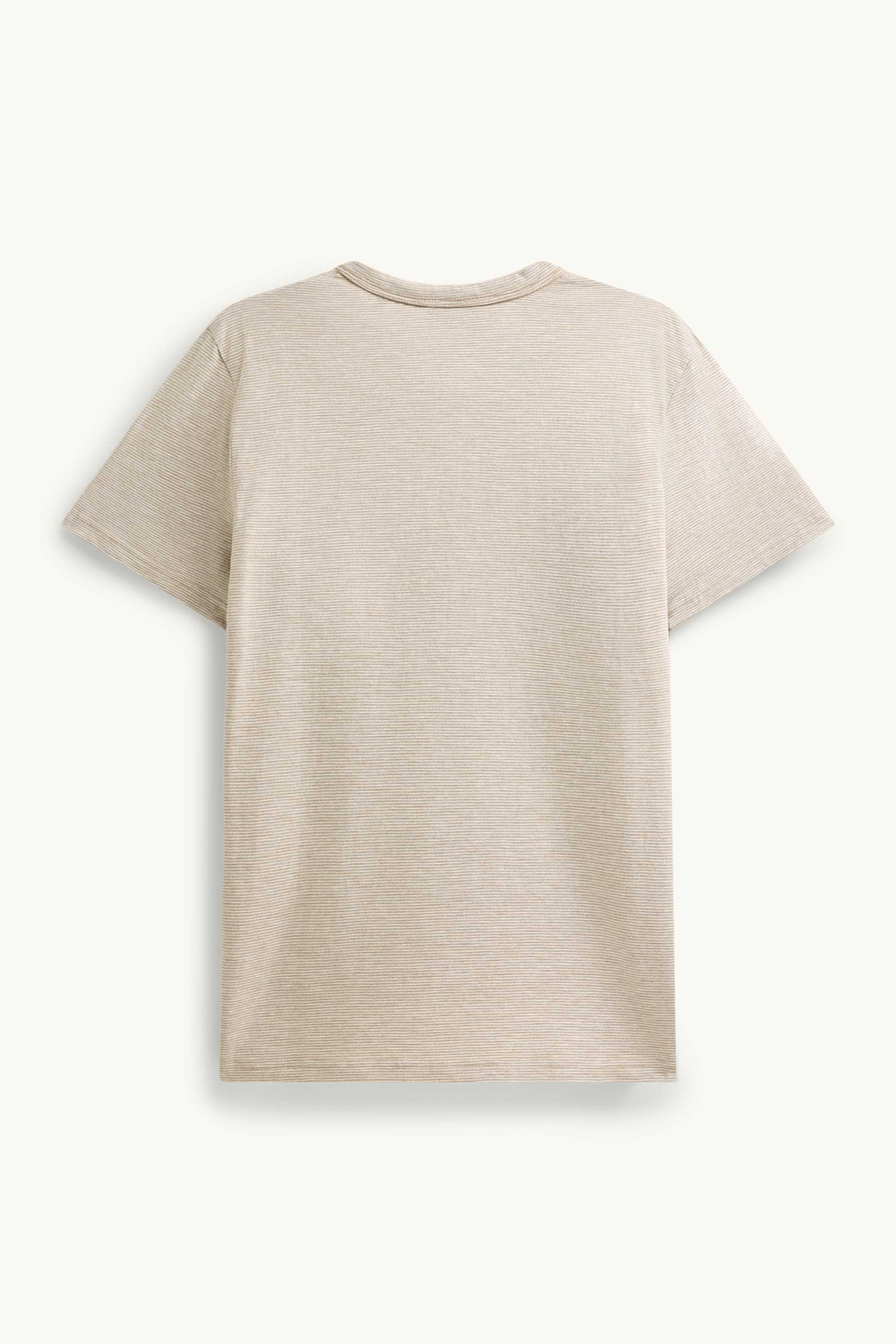 T-shirt - regular fit - striped light brown