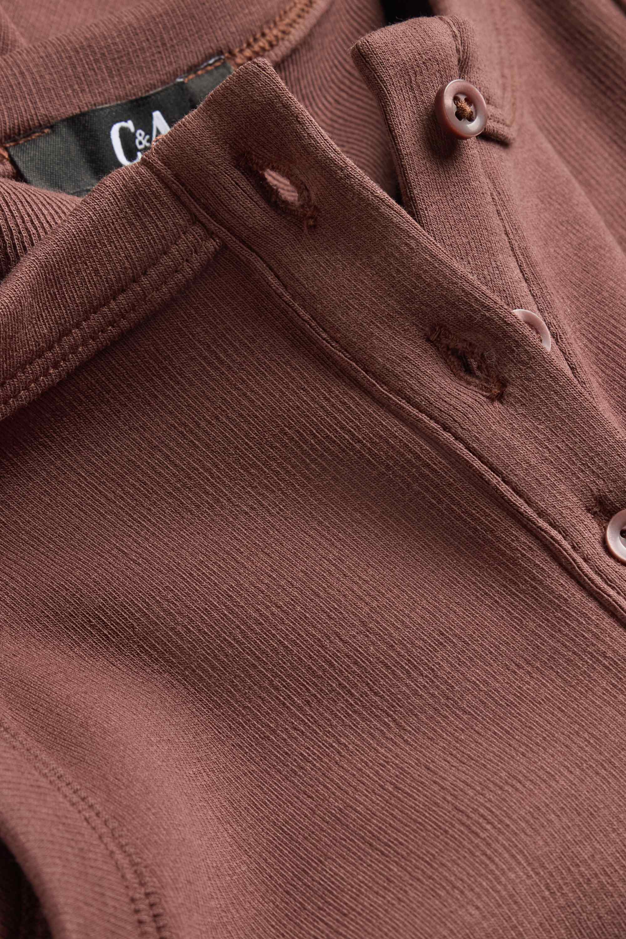 Top - ribbed brown