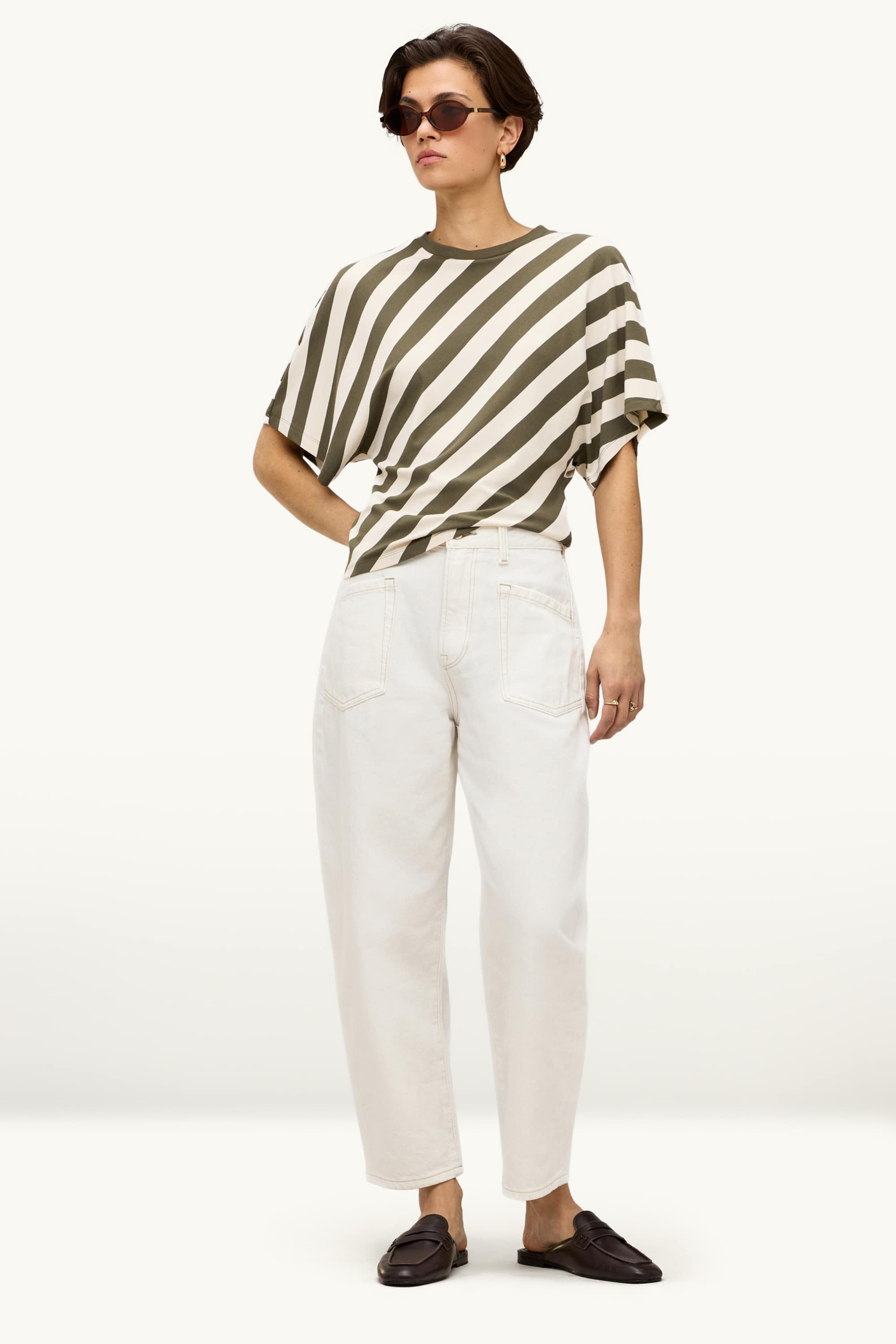 T-shirt - regular fit - striped green