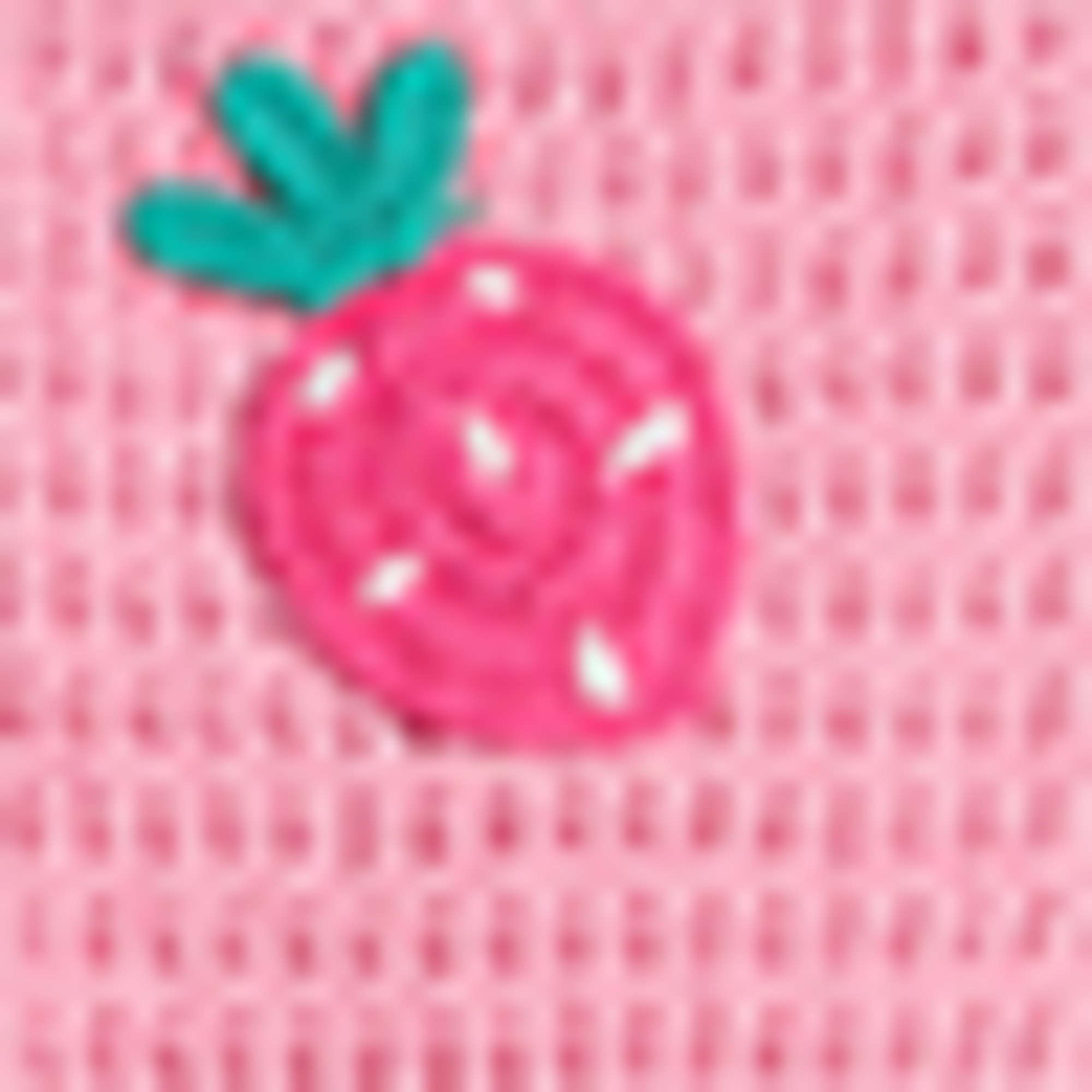 Strawberries - crocheted dress pink