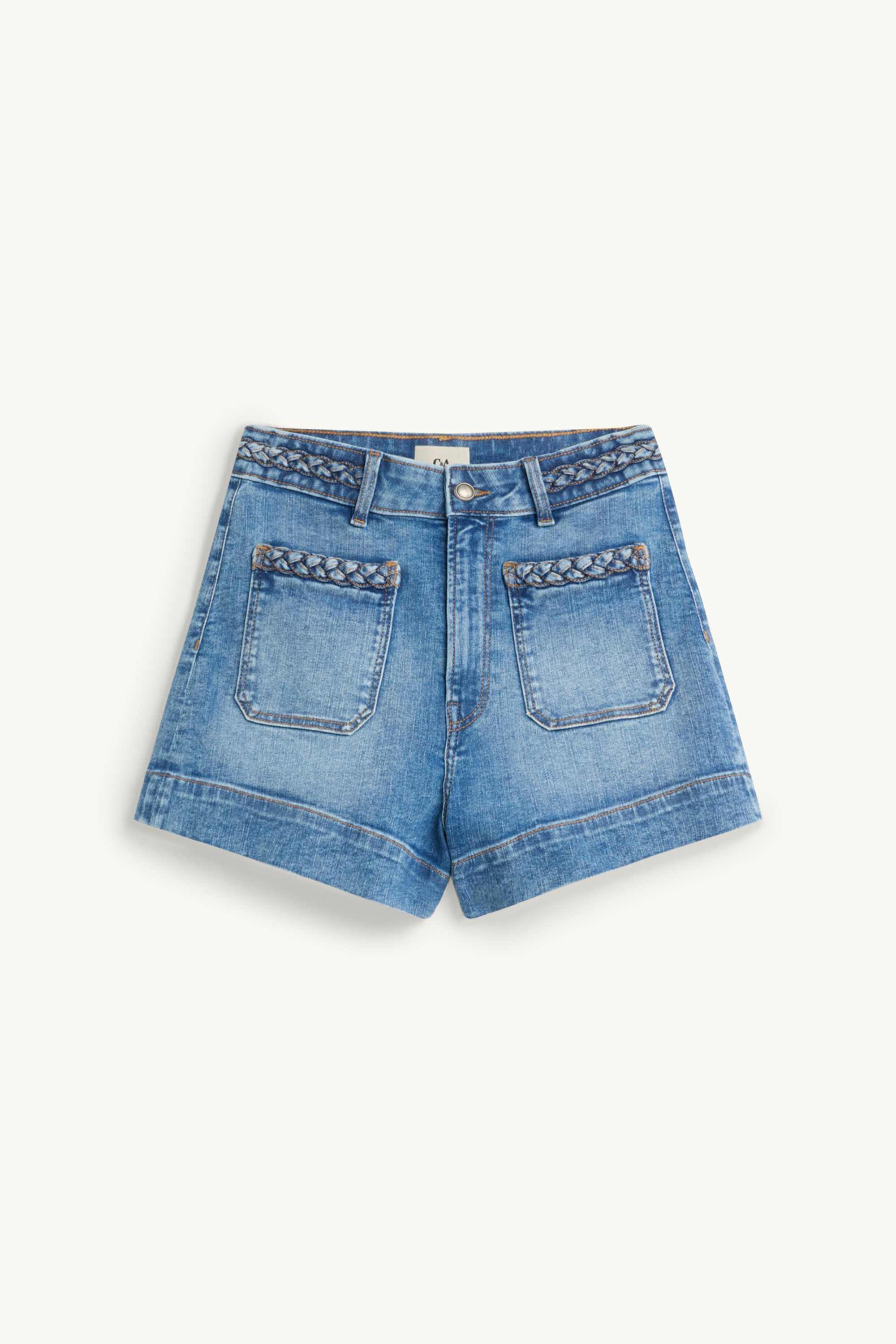 Mom shorts - high waist - LYCRA® blue denim