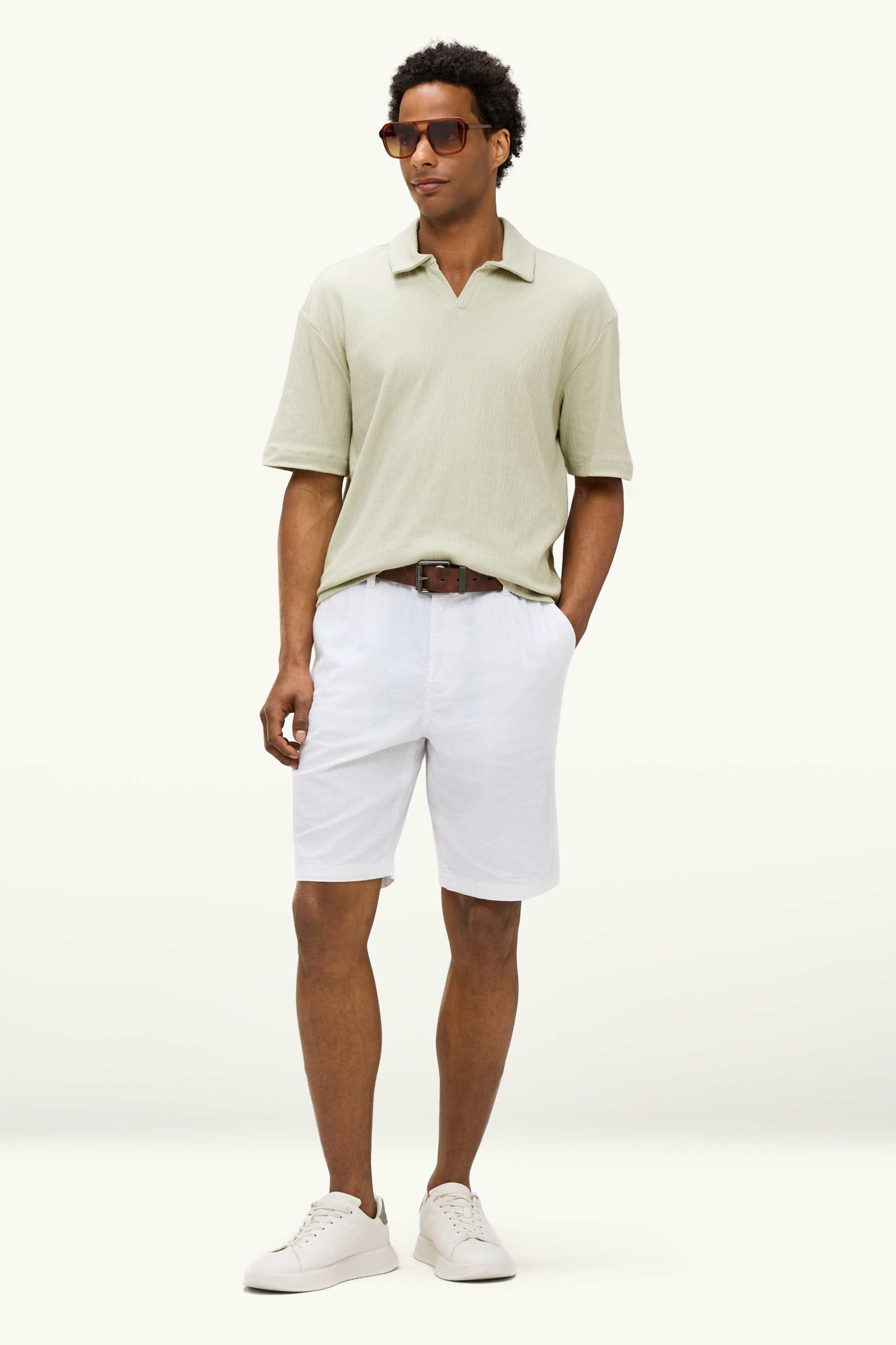 Polo shirt - relaxed fit light green