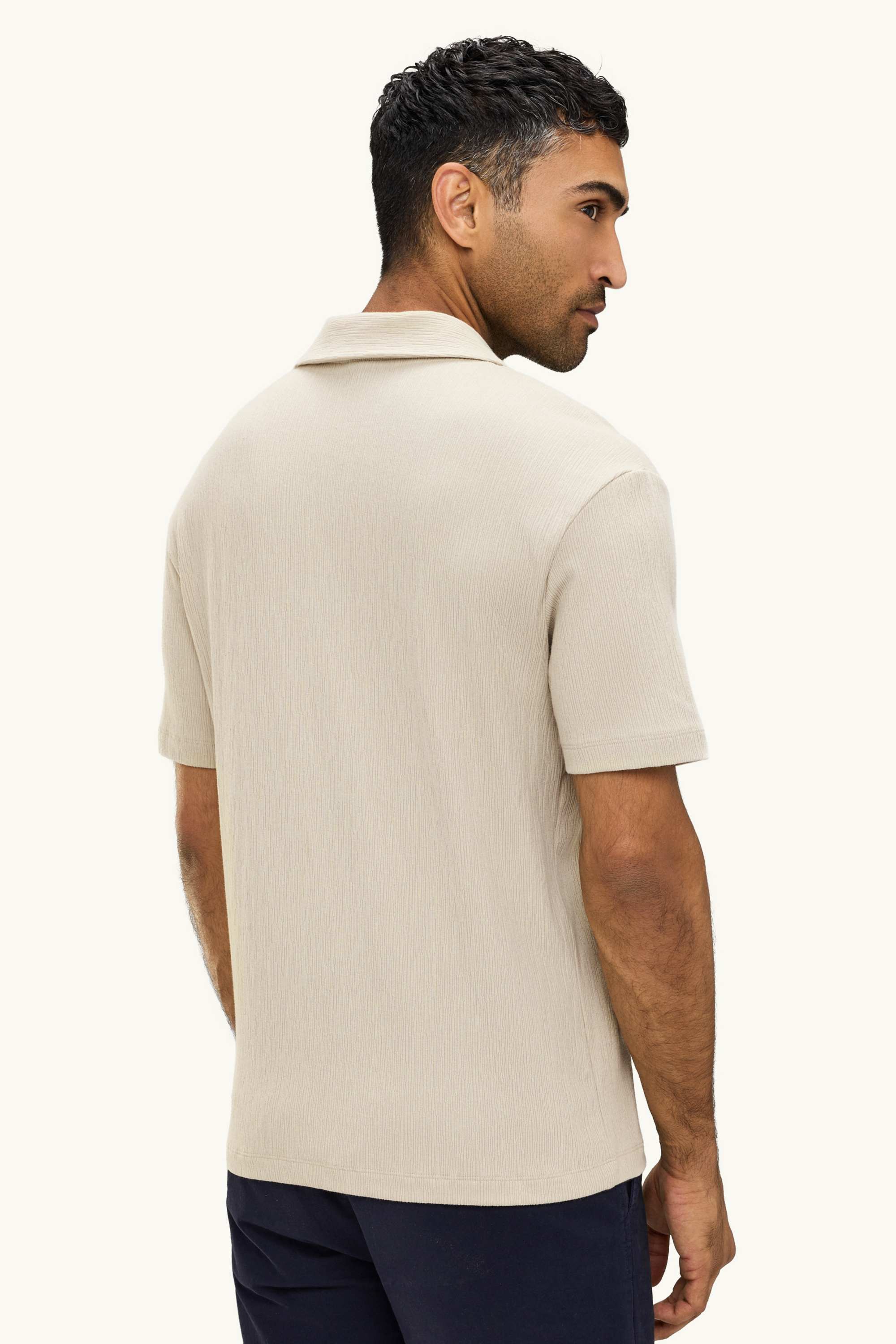 Polo shirt - relaxed fit beige