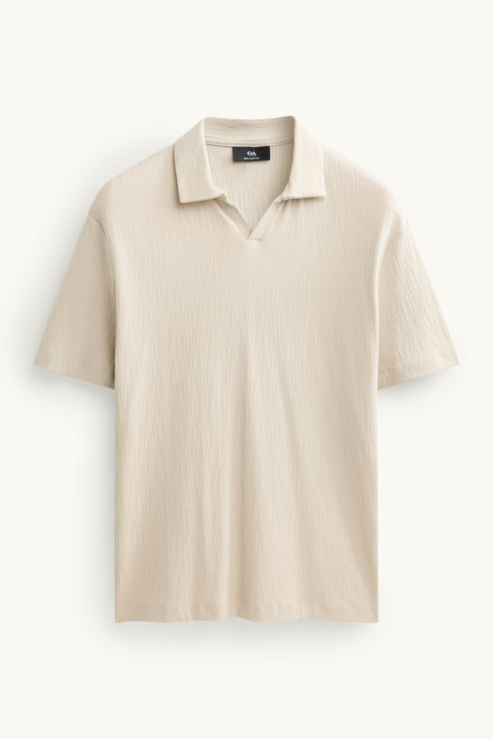 Polo shirt - relaxed fit beige