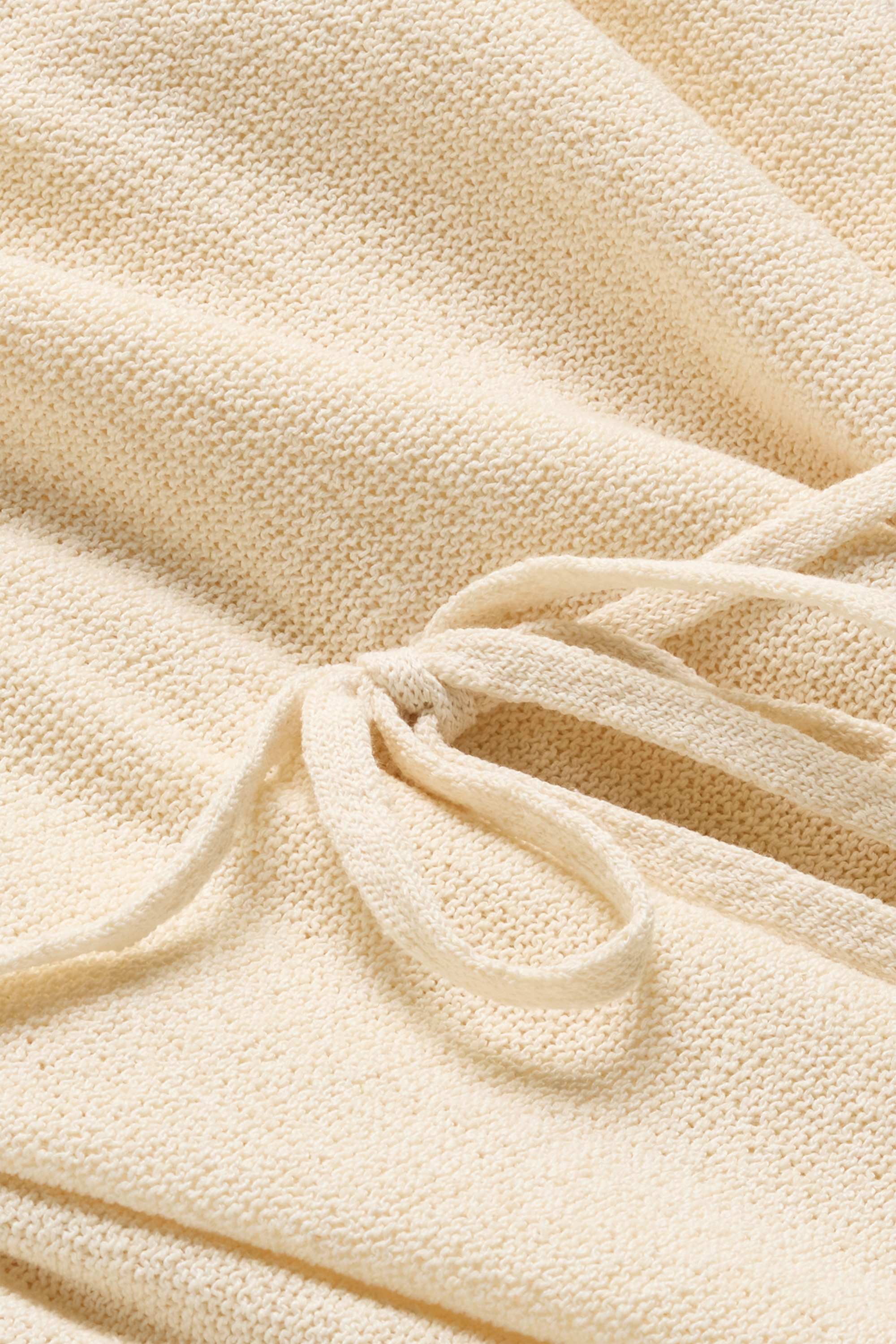 Knitted jumper - short sleeve creme